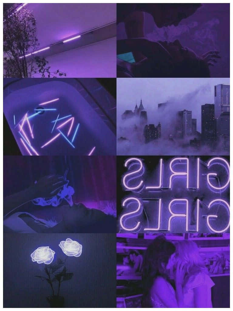 neon lights, cityscape, bathtub, SD Phone Wallpaper
