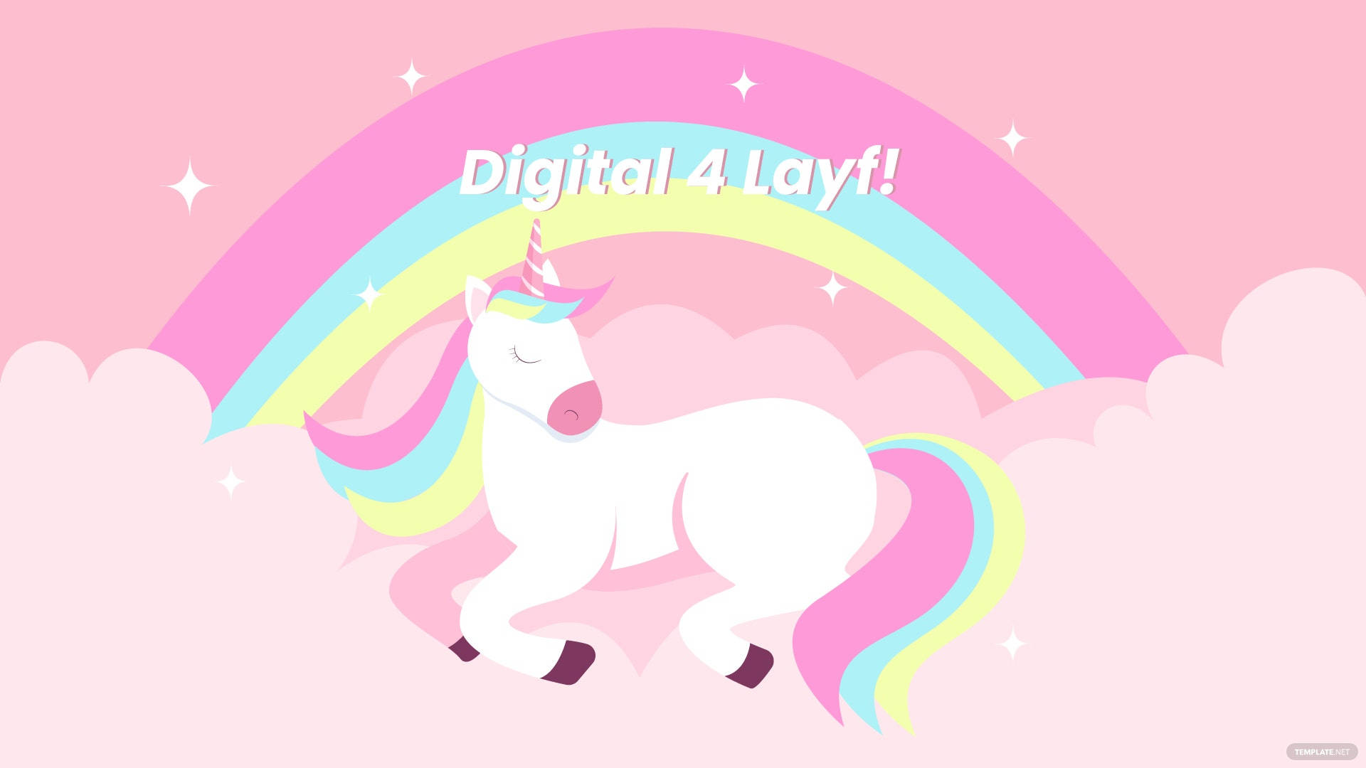 Cool Unicorn, white unicorn, rainbow mane, Full HD Desktop Wallpaper