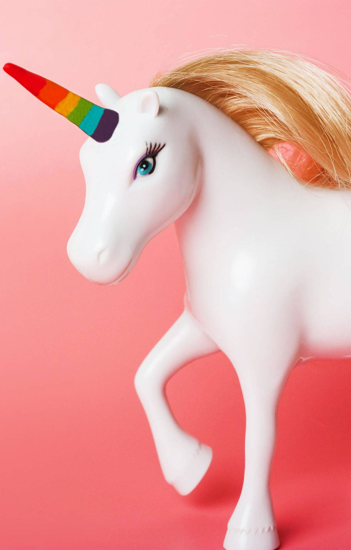 cool unicorn, glossy white, rainbow horn, HD Phone Wallpaper