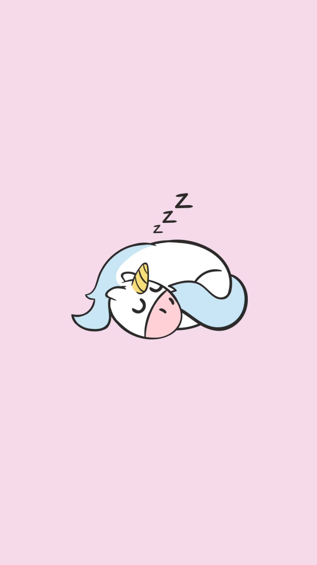 cool unicorn, light blue mane, soft pink background, Full HD Phone Wallpaper