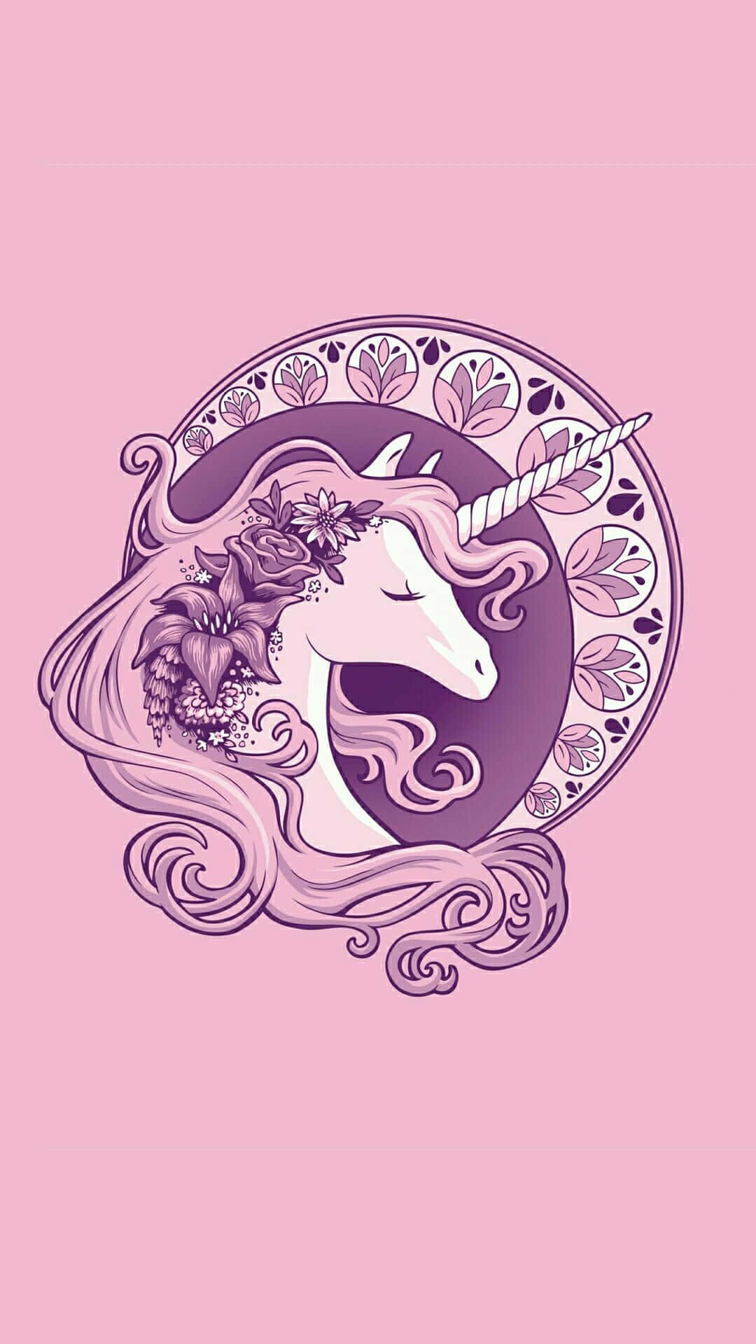 kawaii unicorn, rainbow mane, stars, Full HD Phone Wallpaper
