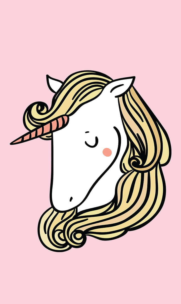 cute unicorn, pastel unicorn, golden mane, SD Phone Wallpaper