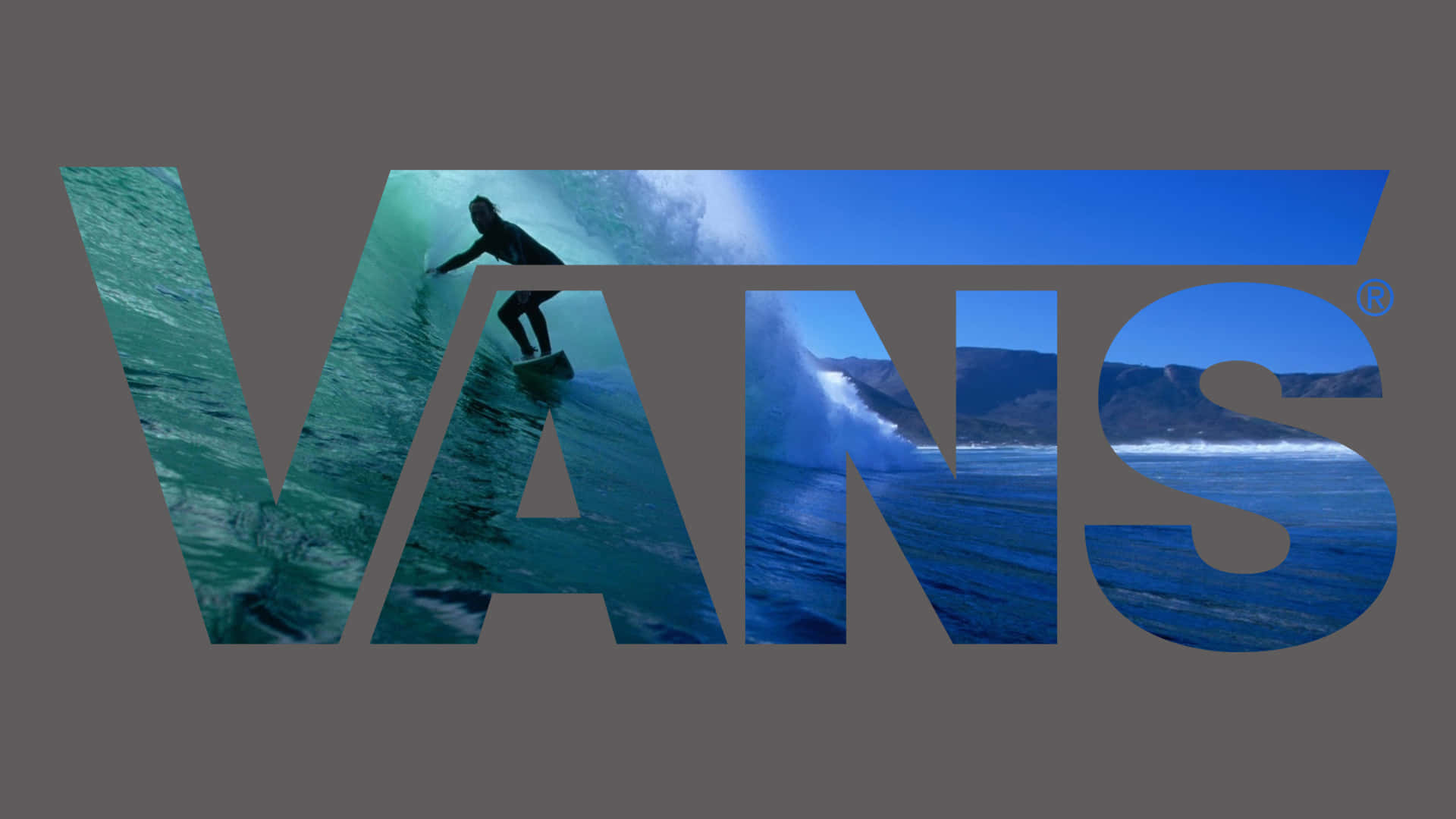 VANS logo, surfer, turquoise wave, Full HD Desktop Wallpaper