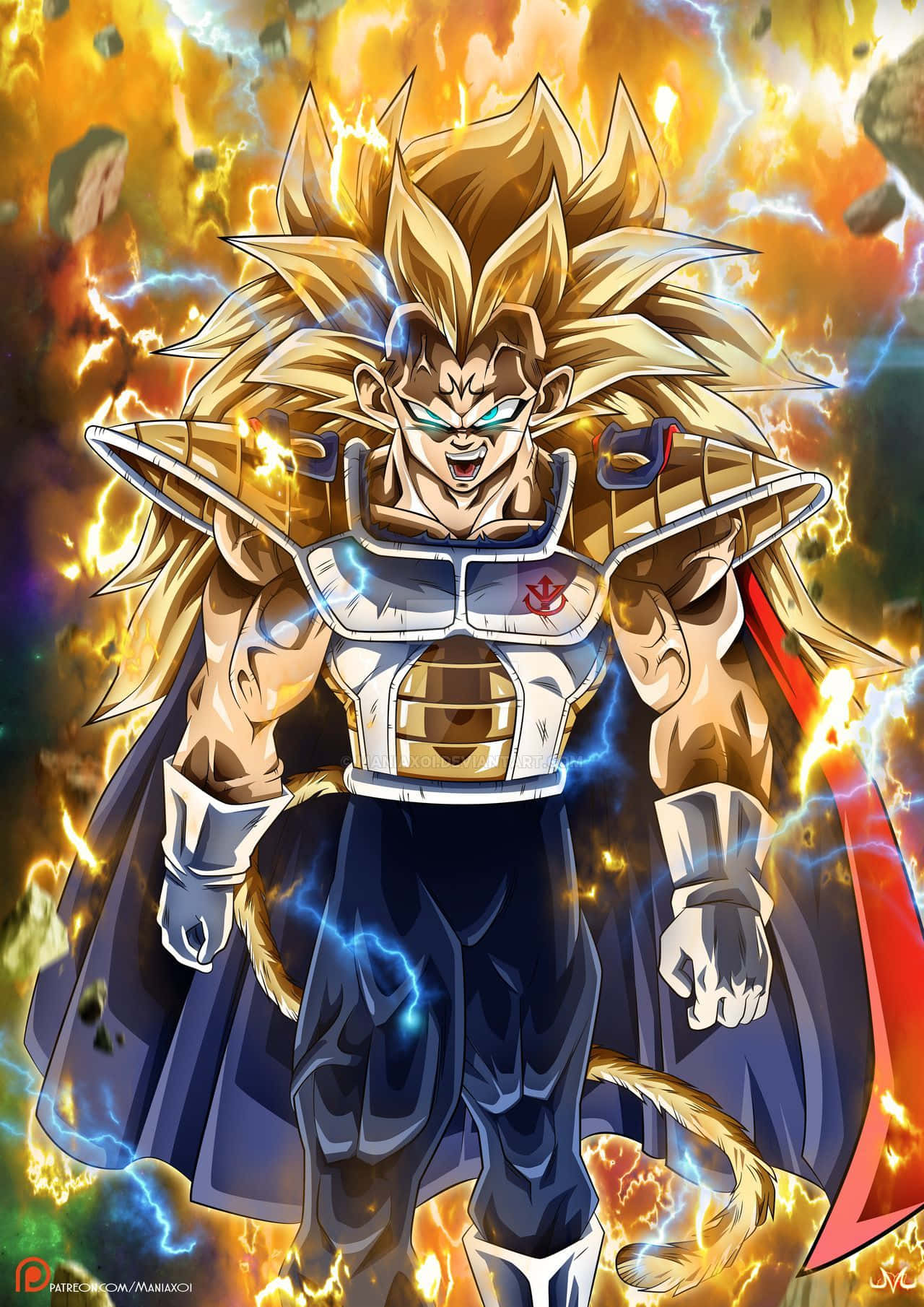Vegeta, golden hair, blue eyes, HD Phone Wallpaper