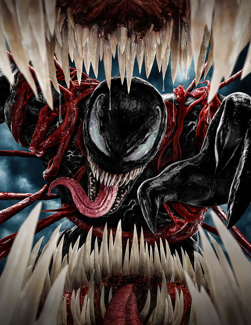 Cool Venom, Carnage, glowing white eyes, SD Phone Wallpaper