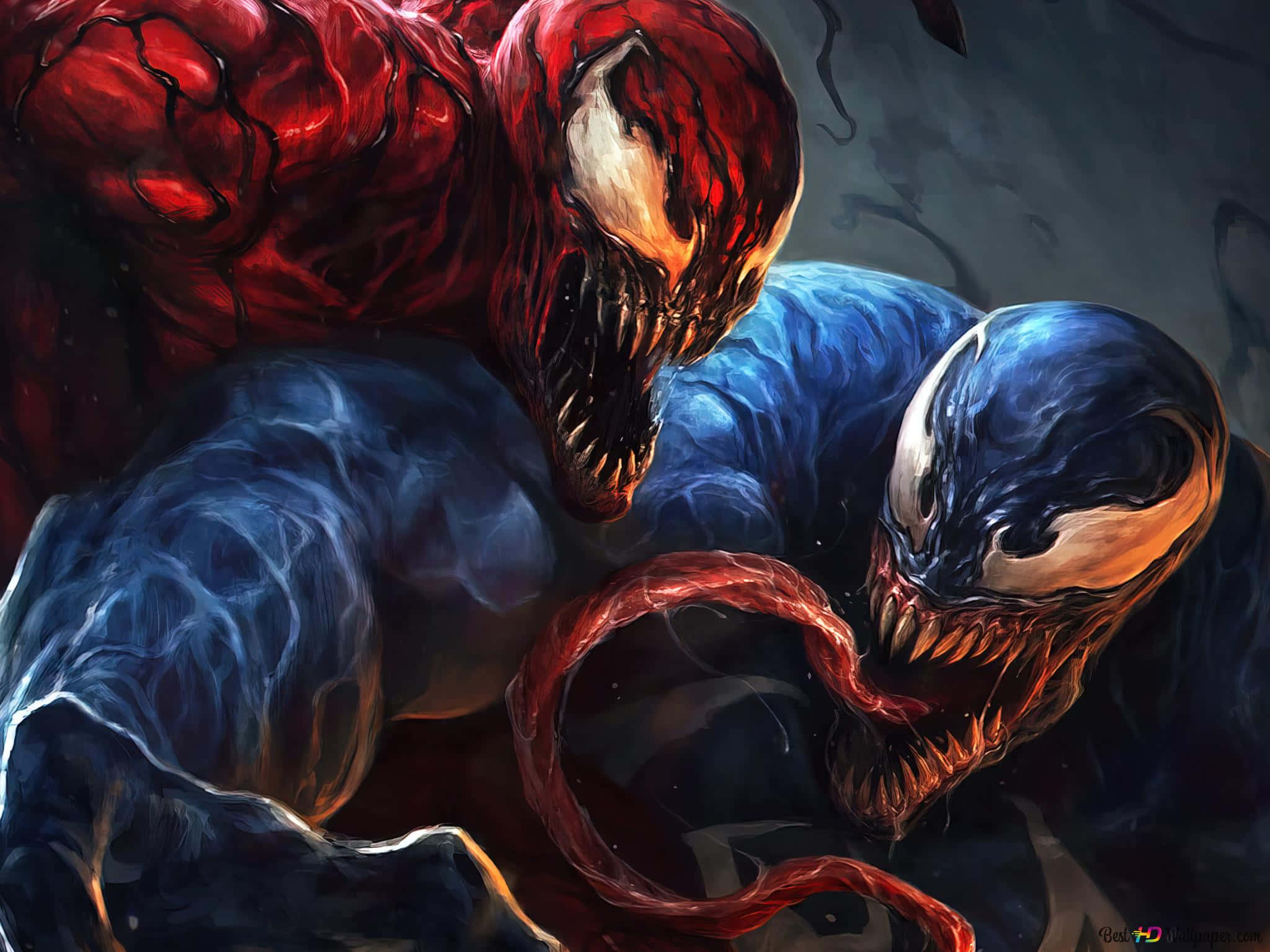 Venom, Carnage, red symbiote, Full HD Desktop Wallpaper