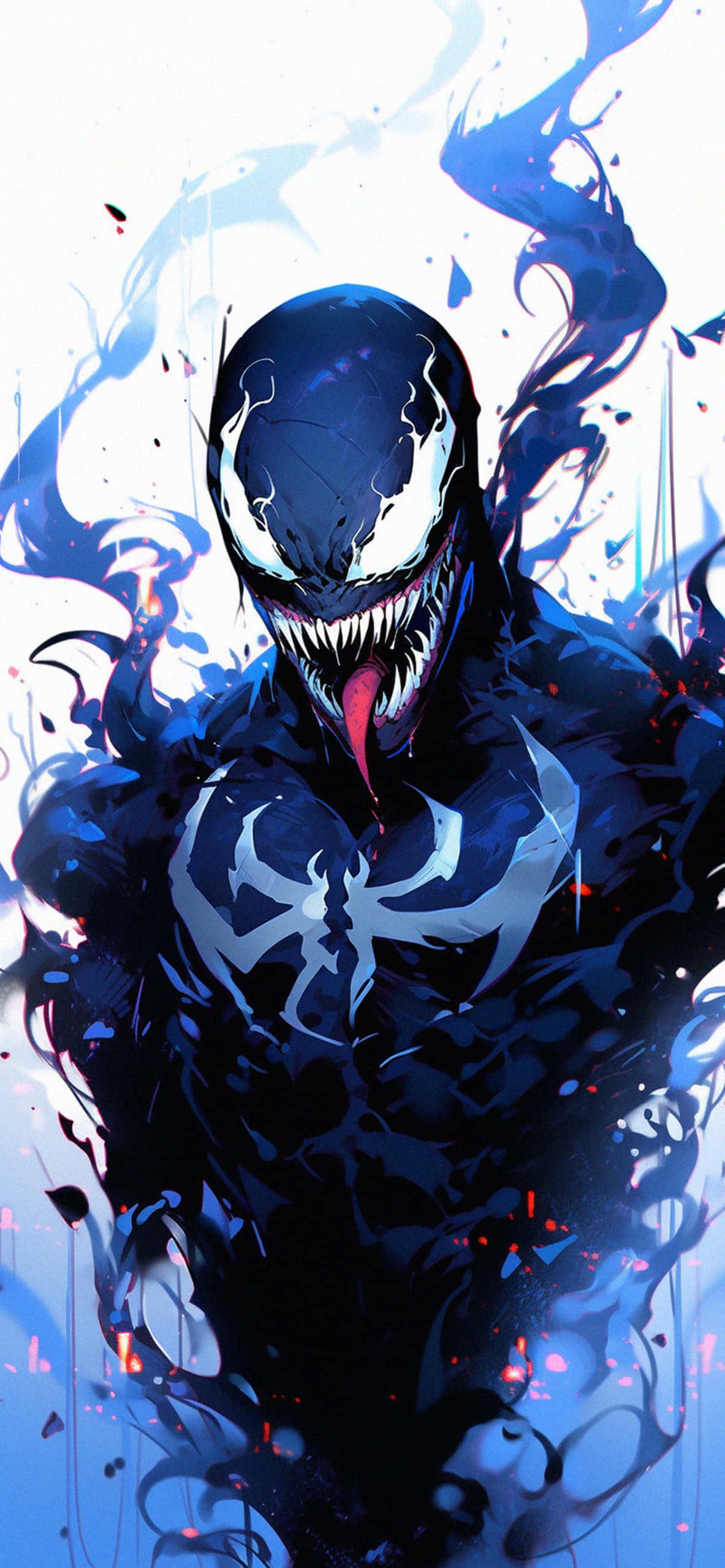 Venom, dark blue, black, 2K Phone Wallpaper