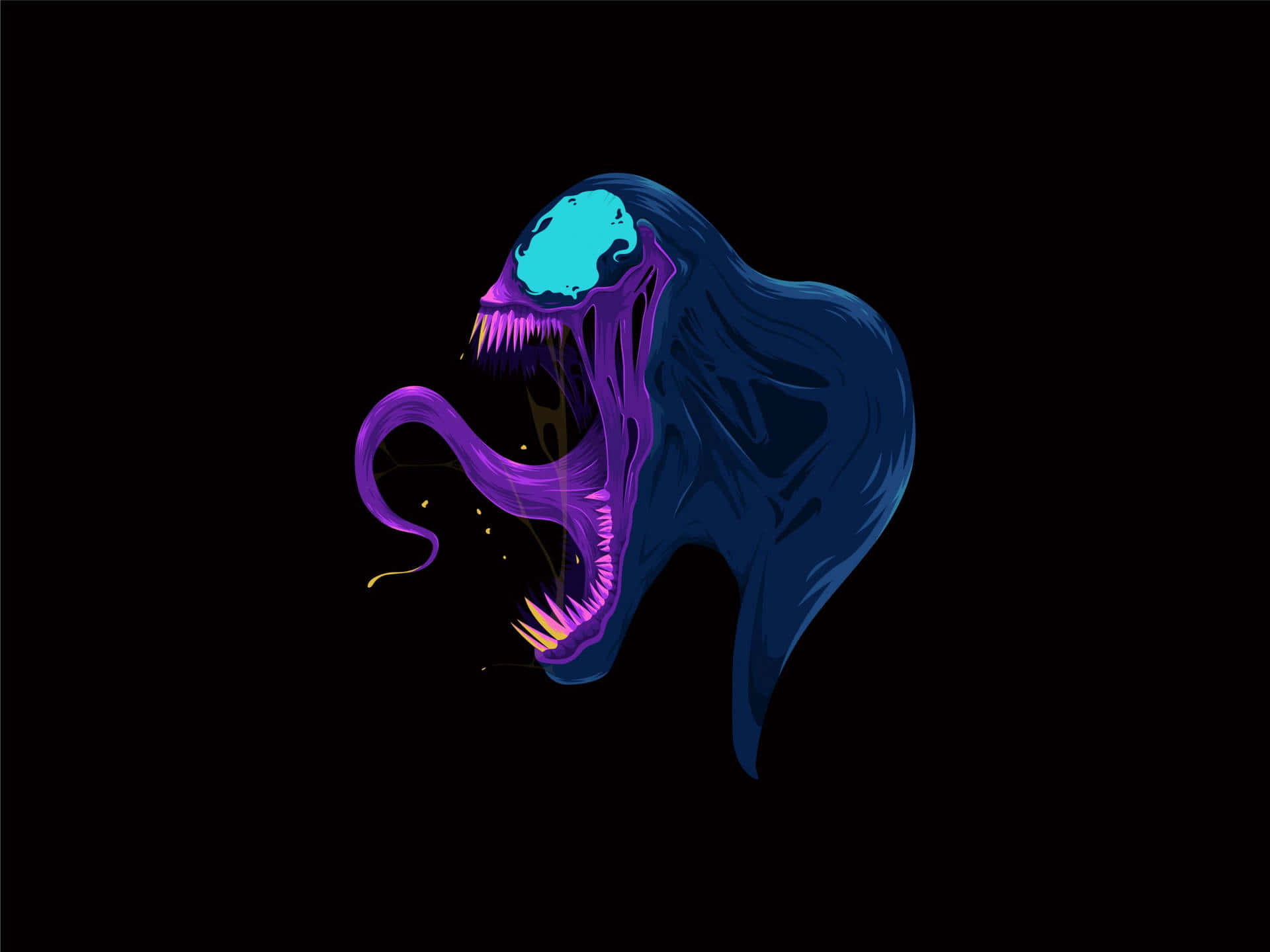 Venom, blue, purple, Full HD Desktop Wallpaper