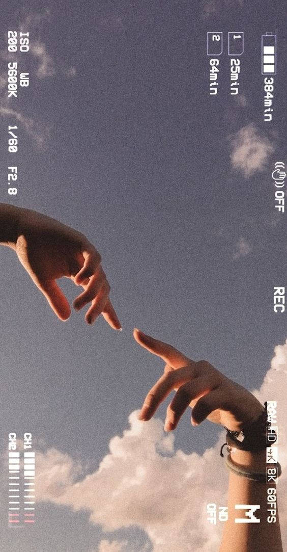 Cool Vibes, cloudy sky, camera interface overlays, SD Phone Wallpaper