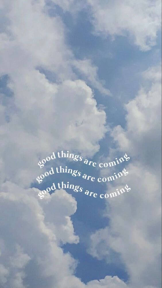 Sky Cool Vibes, soft white clouds, serene blue sky, SD Phone Wallpaper