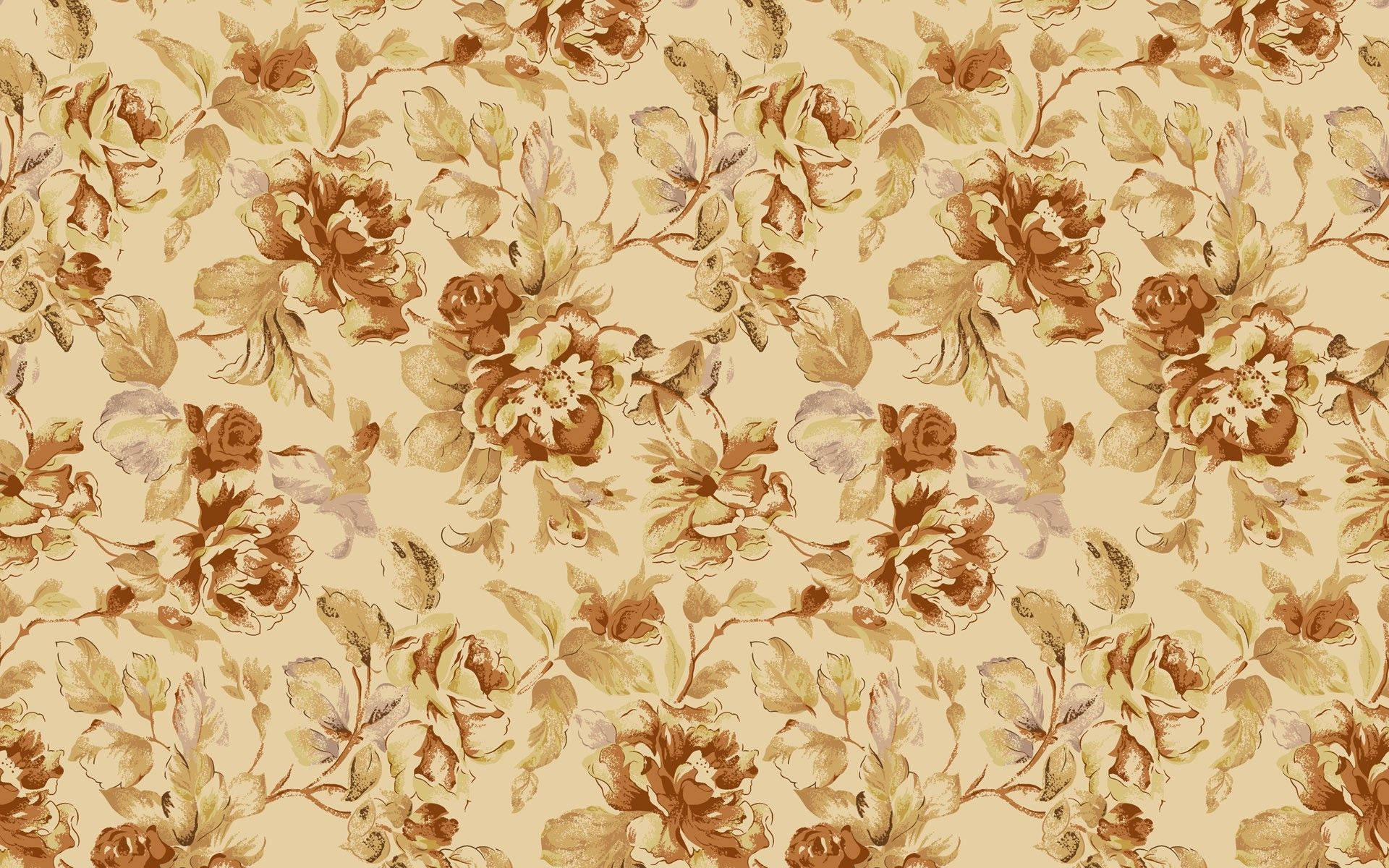 vintage, floral wallpaper, peonies, Full HD Desktop Wallpaper