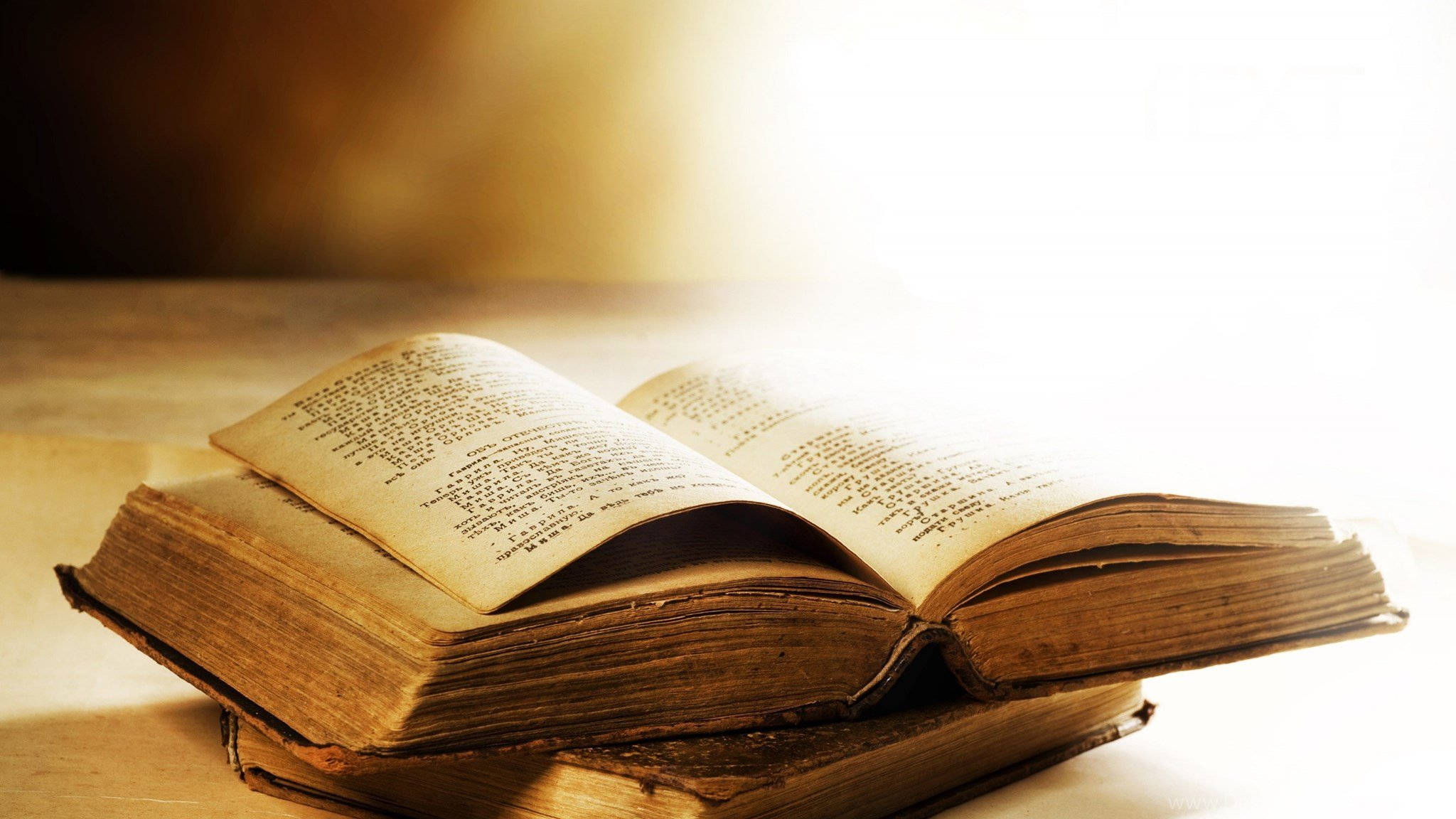 Cool Vintage, old open book, another book, Full HD Desktop Wallpaper