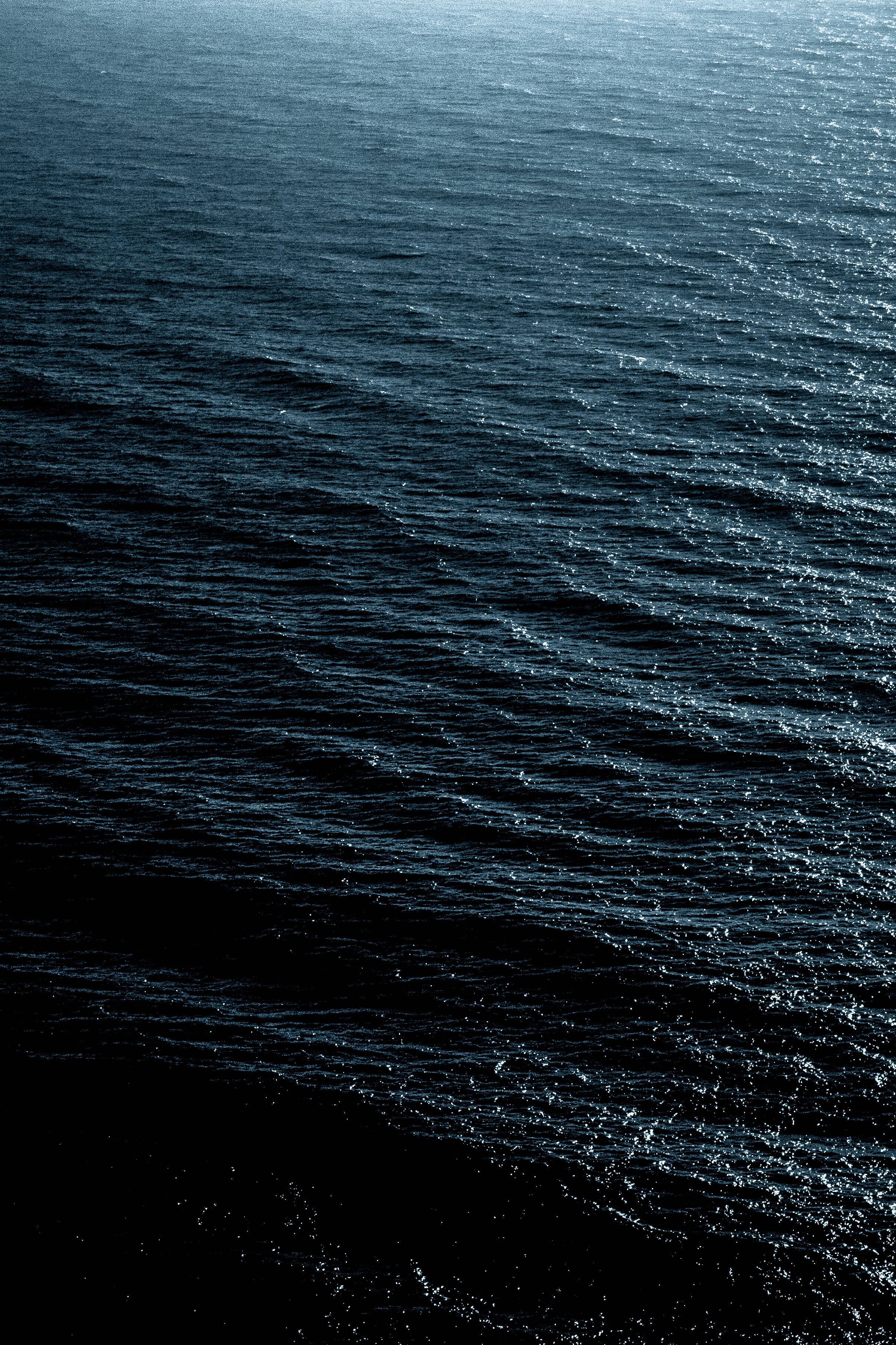 Cool Water, dark ocean waves, moonlight, 2K Phone Wallpaper