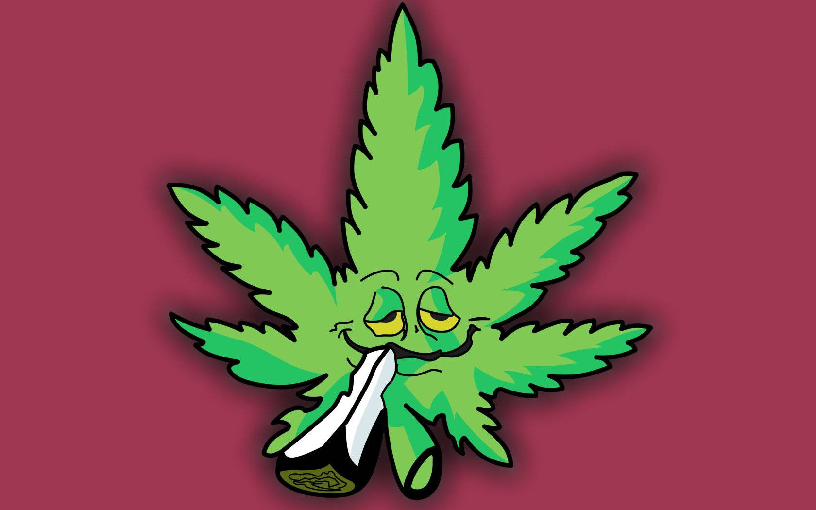 Cool Weed, cannabis leaf, tired eyes, HD Desktop Wallpaper