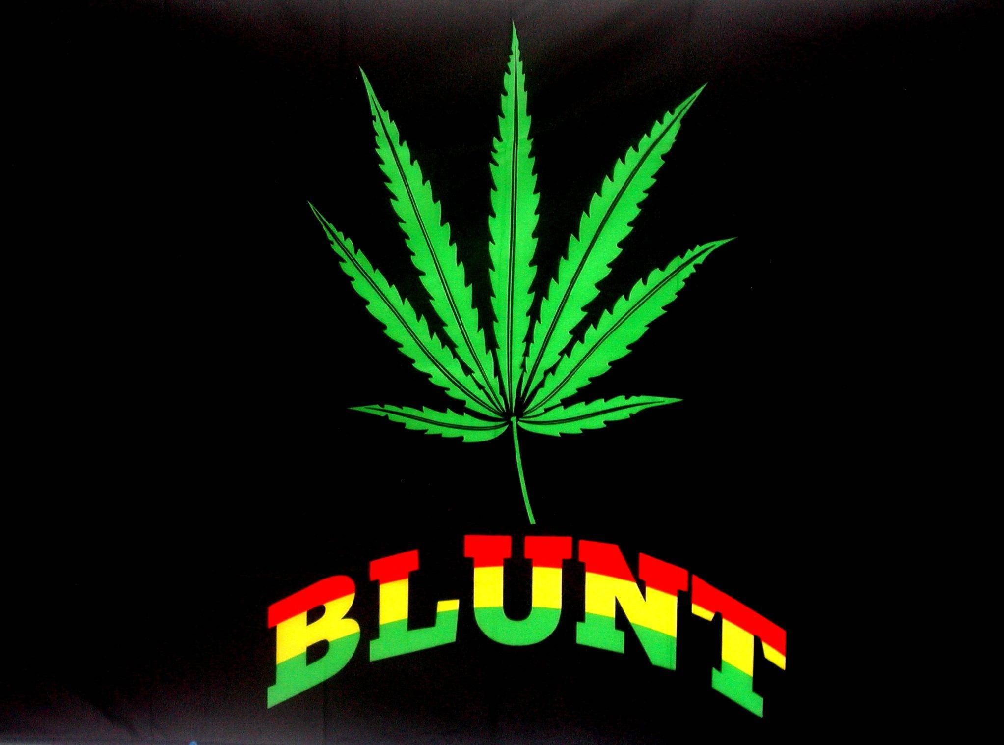 weed plant, blunt, black background, Full HD Desktop Wallpaper