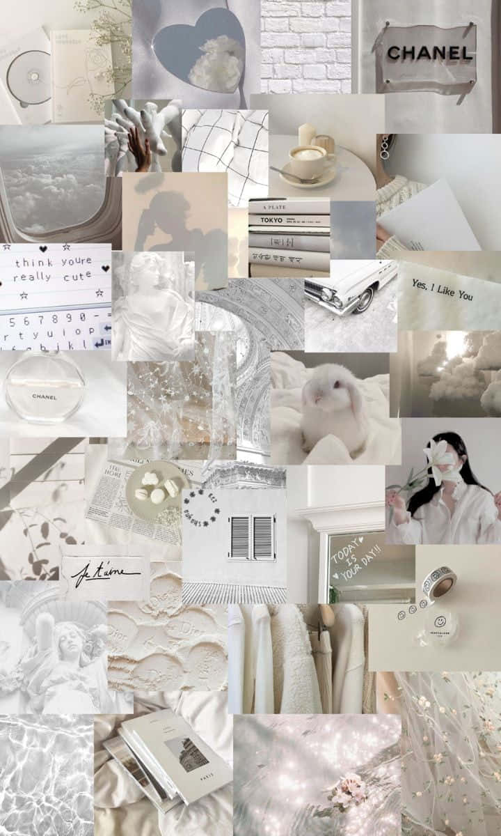 white, silver, pastel, SD Phone Wallpaper