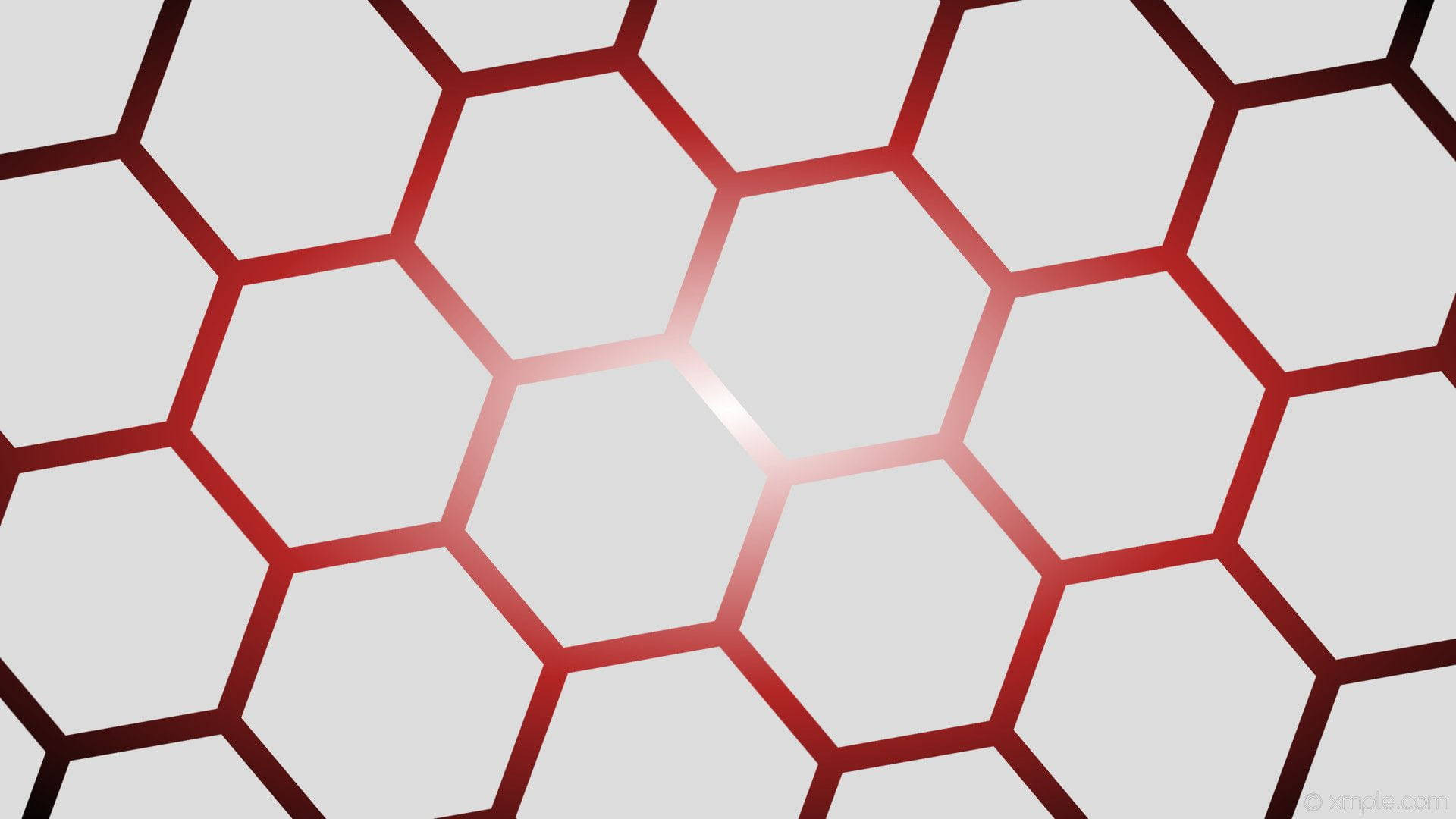 Cool White, red hexagons, glowing red lines, Full HD Desktop Wallpaper