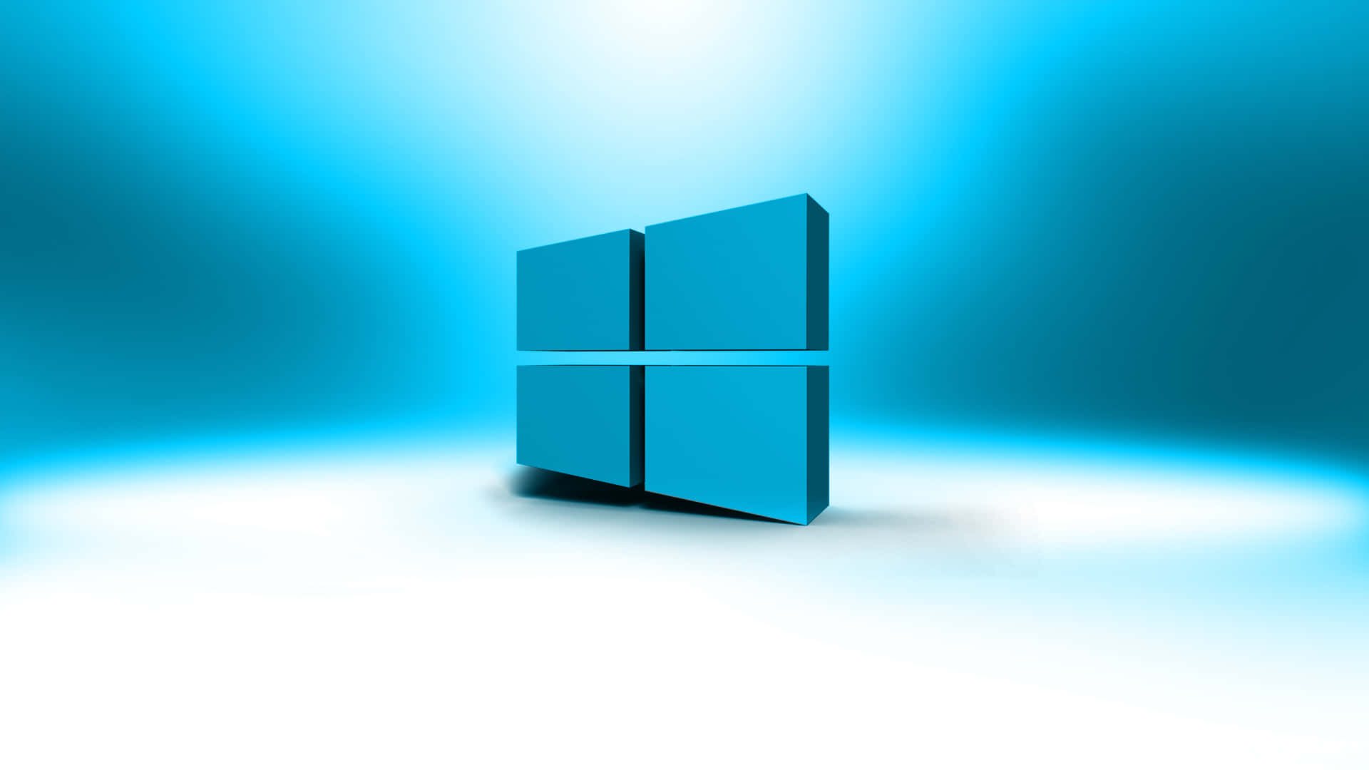 Windows logo, glowing blue, gradient blue and white, Full HD Desktop Wallpaper