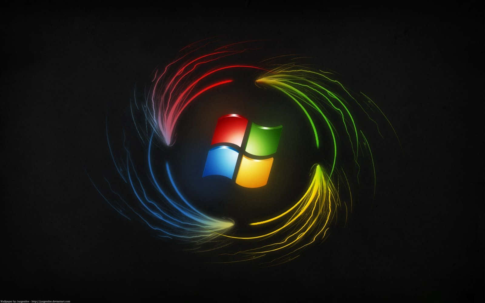 Windows logo, red, green, HD Desktop Wallpaper