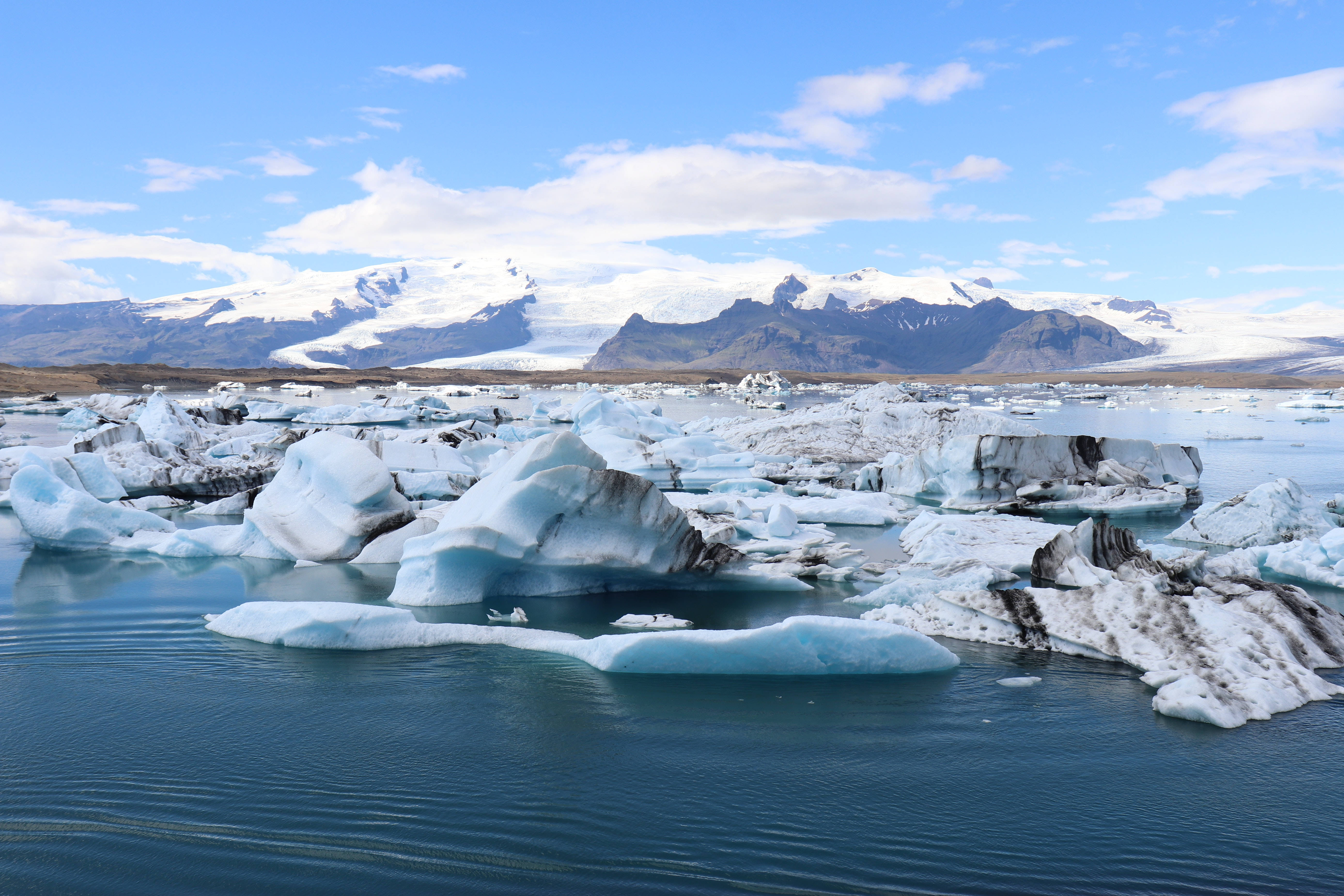 sea ice, glacial lagoon, floating icebergs, 5K Desktop Wallpaper