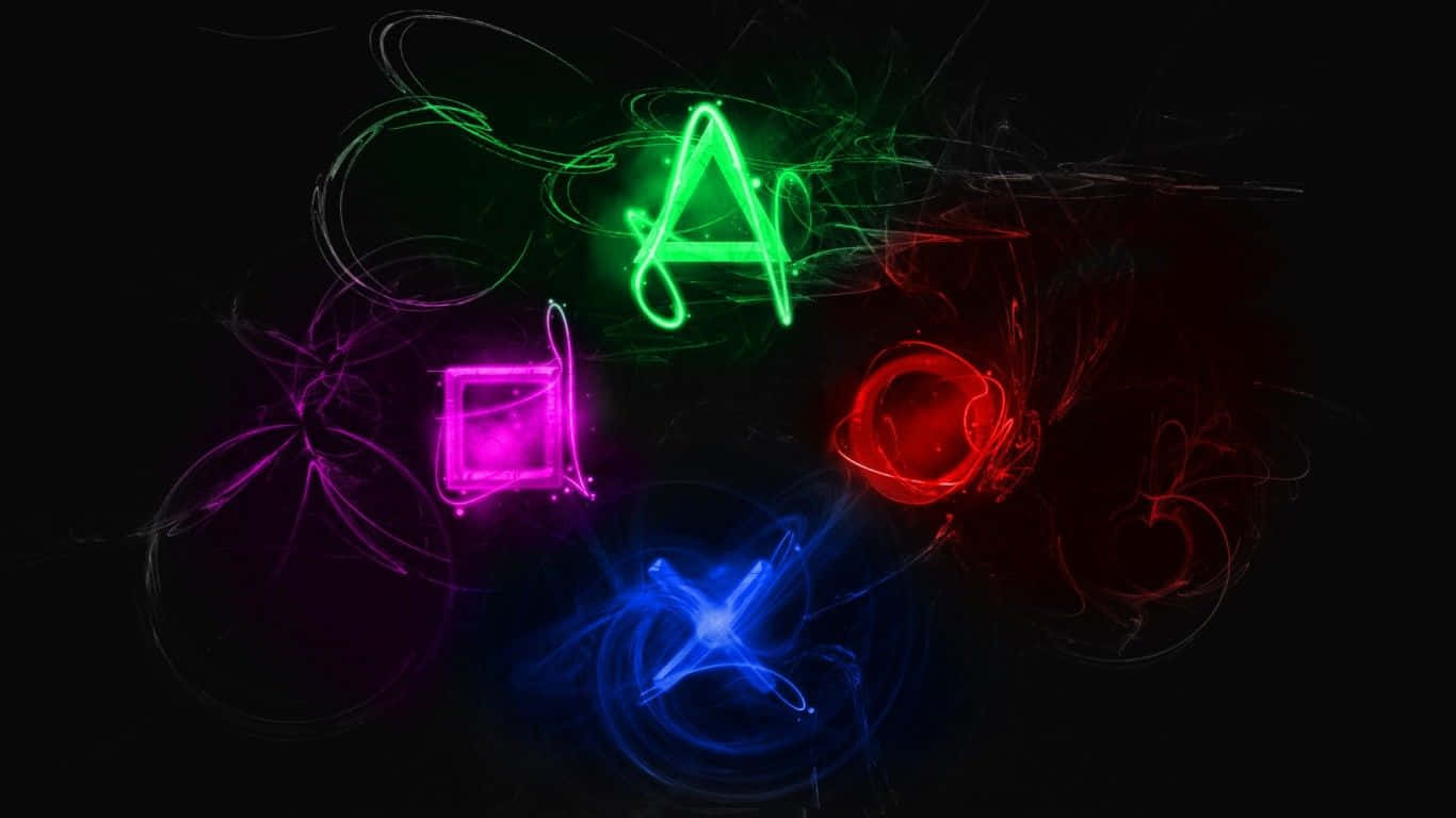Cool Xbox, neon, geometric shapes, HD Desktop Wallpaper