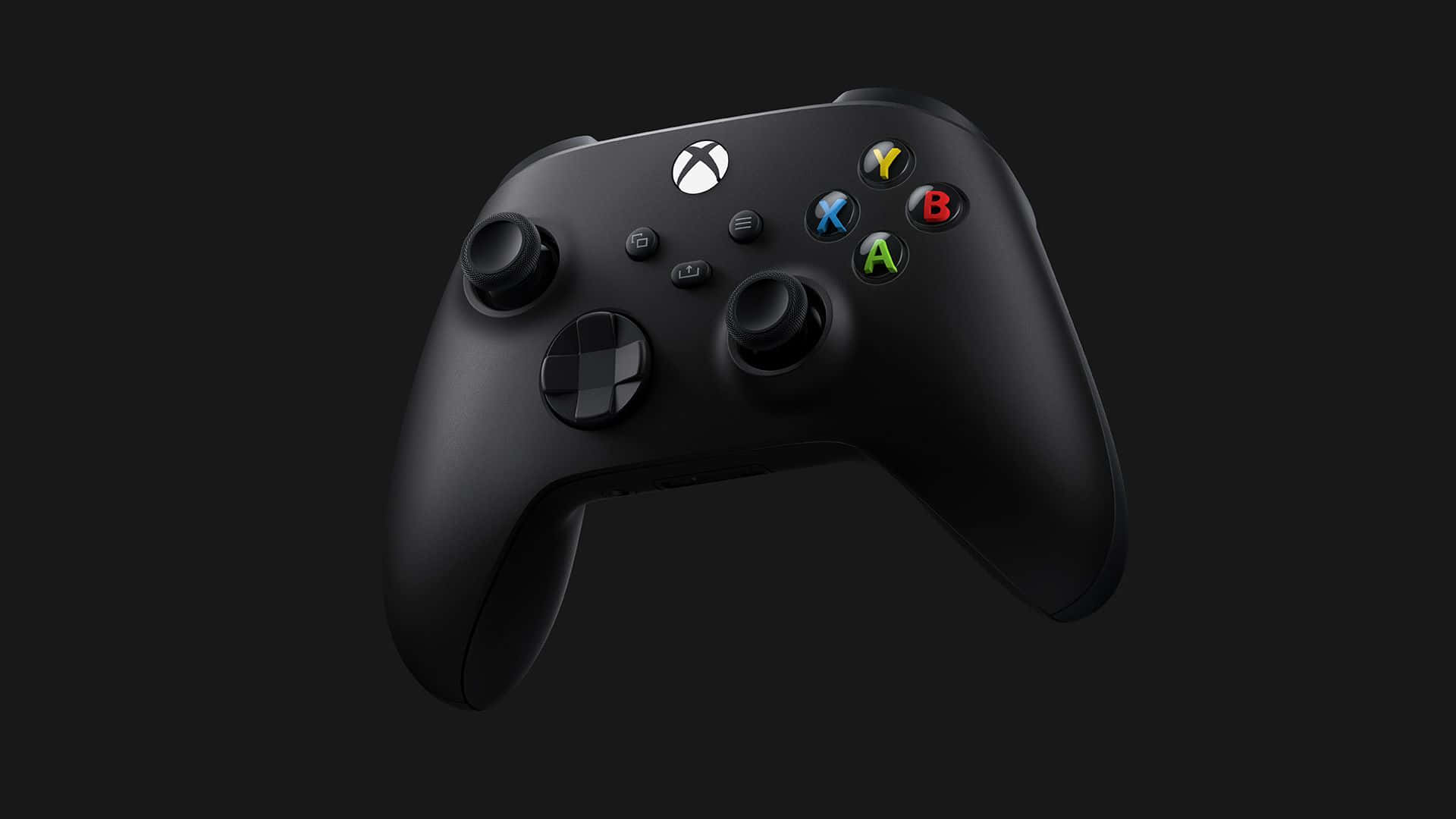 Xbox, matte black, glowing colored buttons, Full HD Desktop Wallpaper