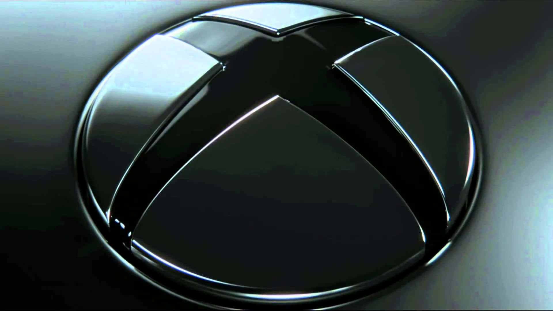 Xbox logo, glossy black, metallic highlights, Full HD Desktop Wallpaper