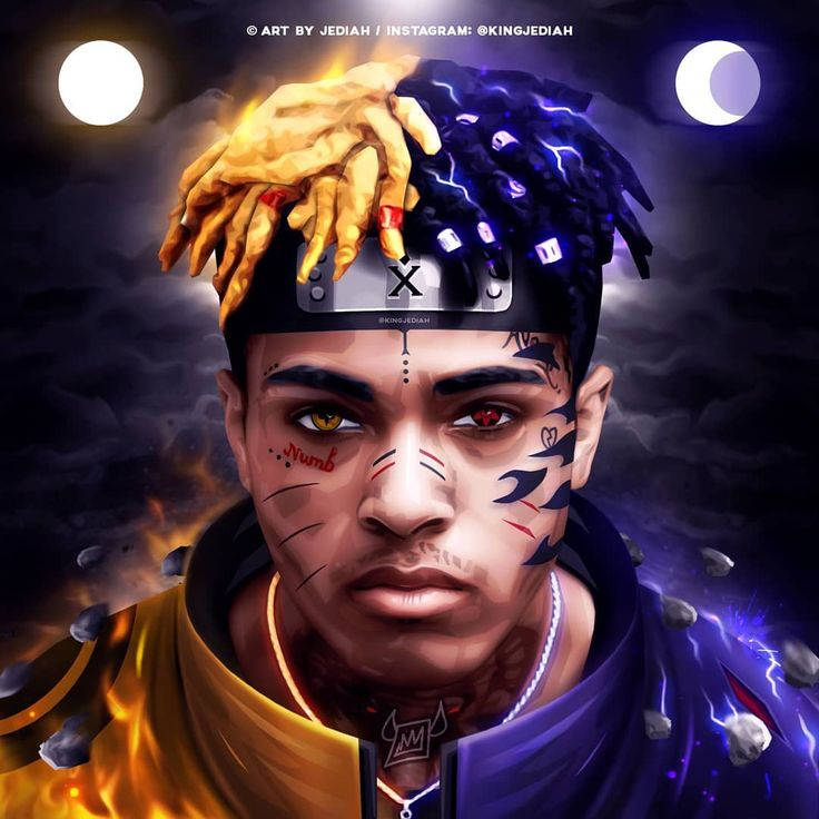 Xxxtentacion, ninja, headband with an X emblem, SD Desktop Wallpaper