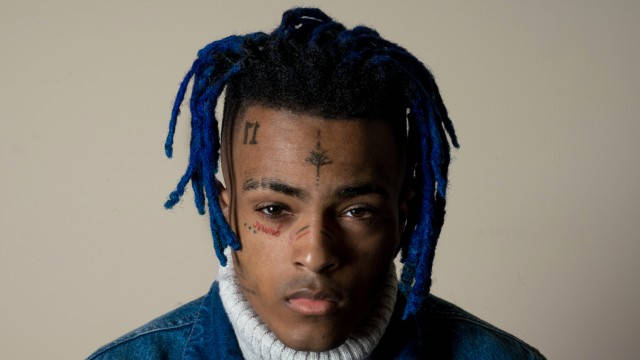Xxxtentacion, vibrant blue dreadlocks, facial tattoos, SD Desktop Wallpaper