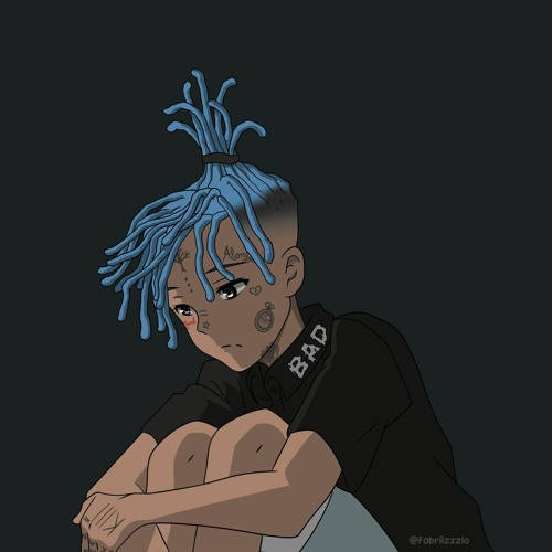 Xxxtentacion, blue dreadlocks, tattoos, SD Desktop Wallpaper