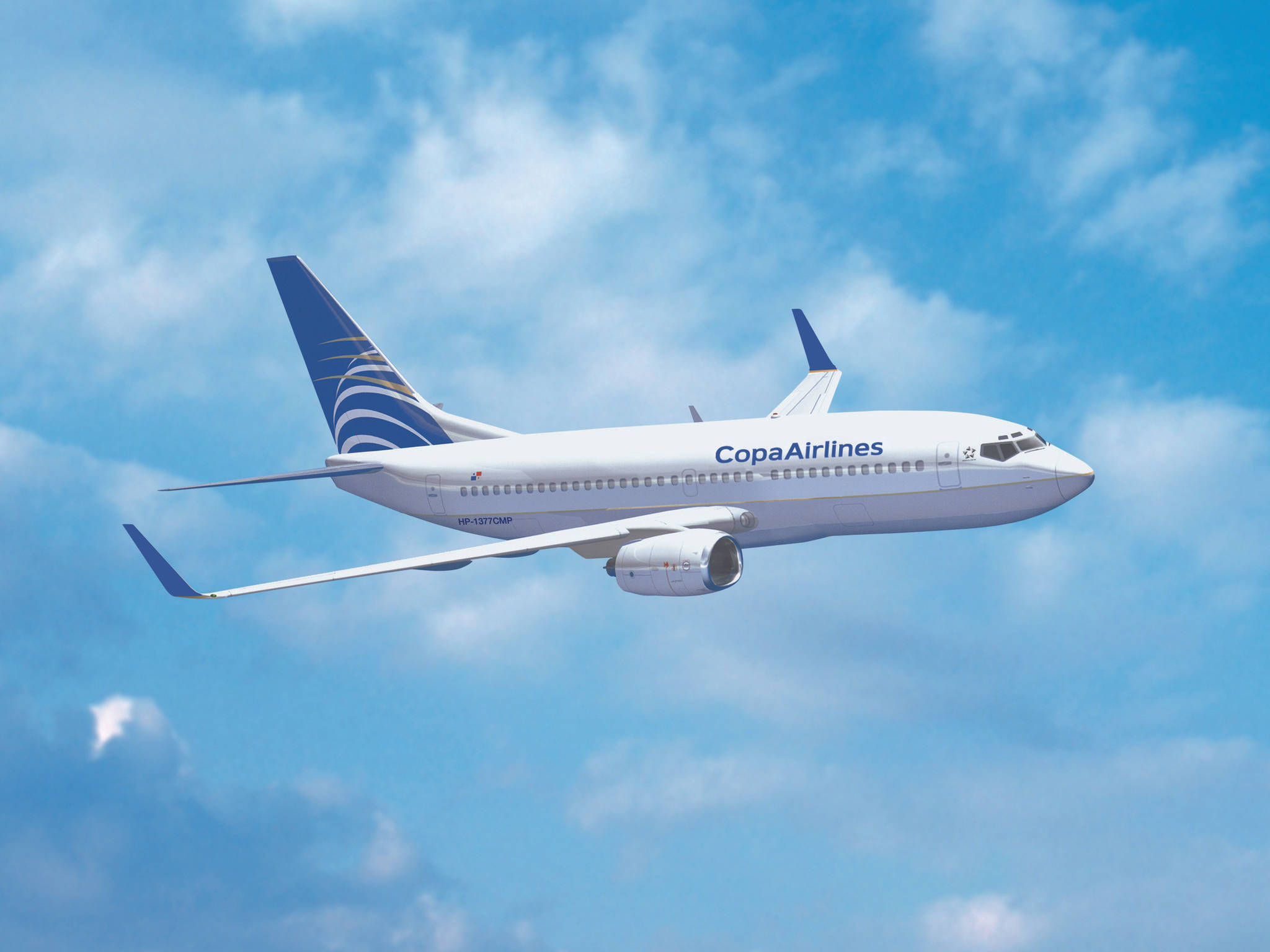 Copa Airlines, passenger jet, bright blue sky, Full HD Desktop Wallpaper
