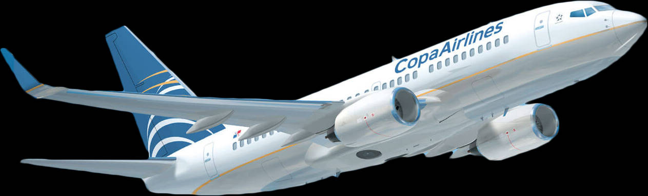 Copa Airlines, passenger jet, sleek white fuselage, SD Desktop Wallpaper