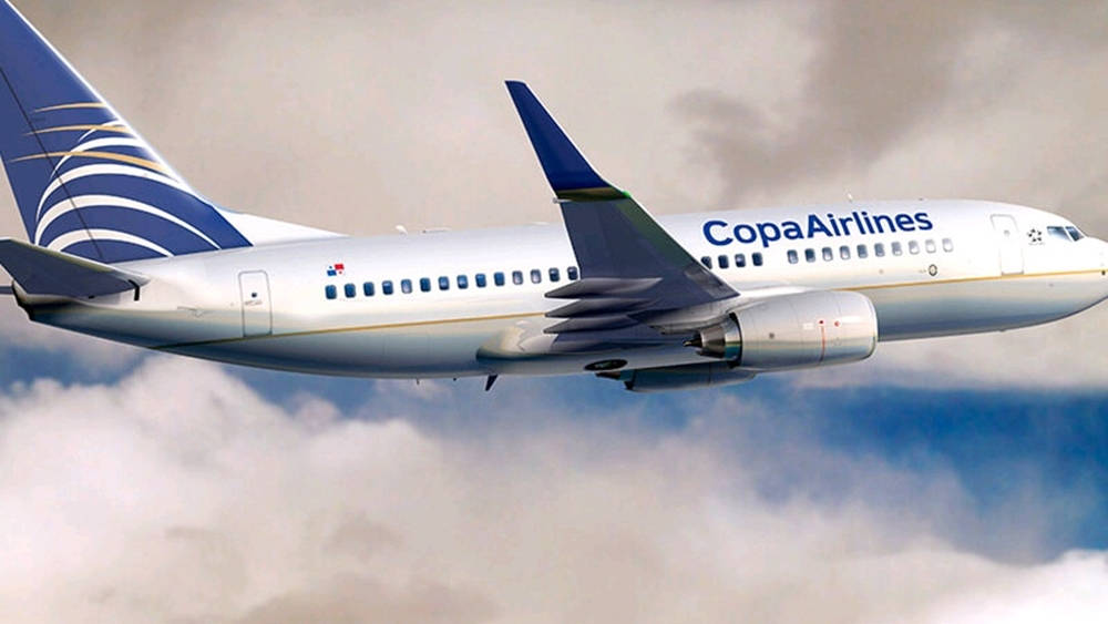 Copa Airlines, passenger jet, fluffy white clouds, SD Desktop Wallpaper