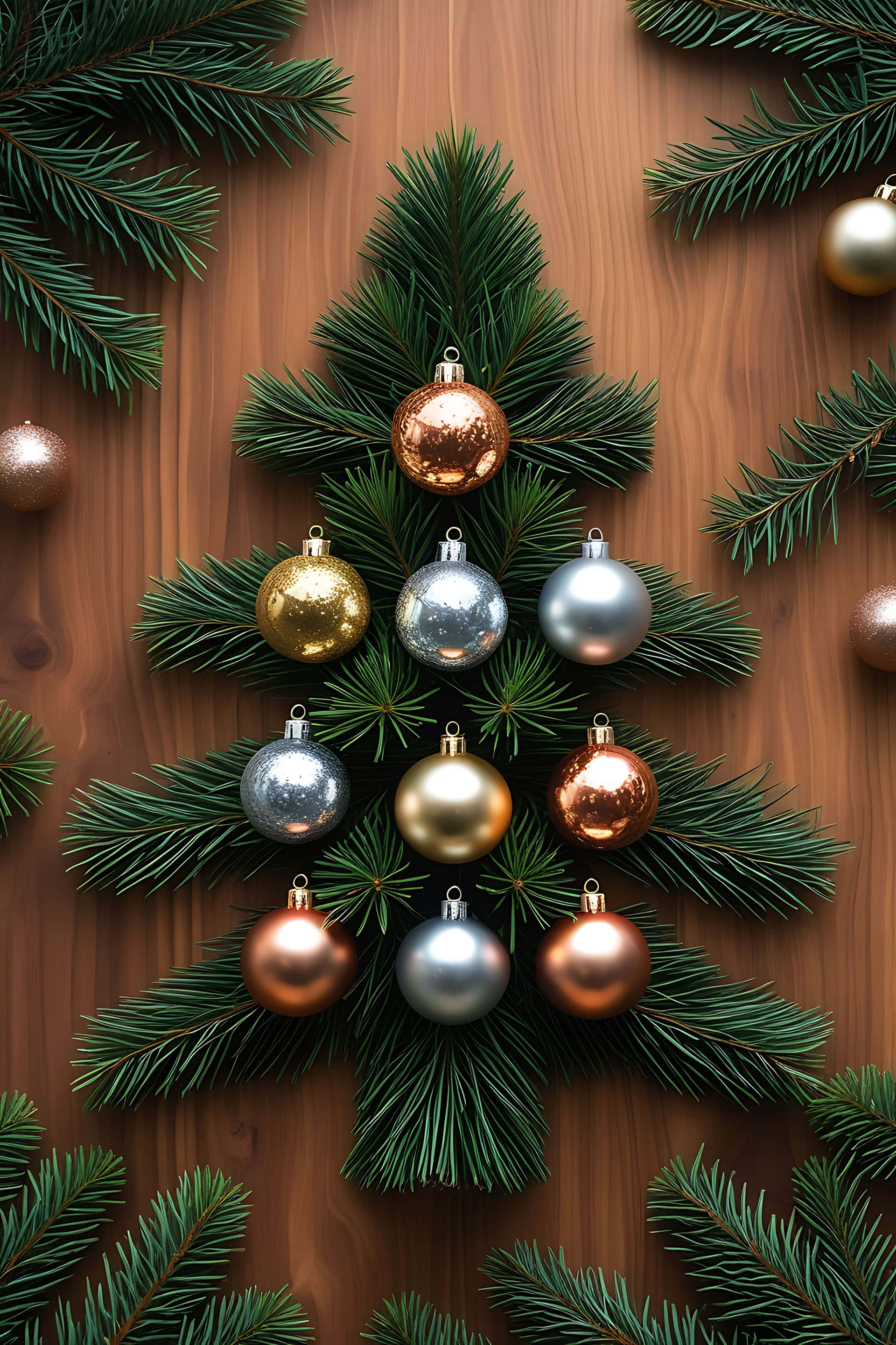 pinecone, ornaments, copper, 2K Phone Wallpaper