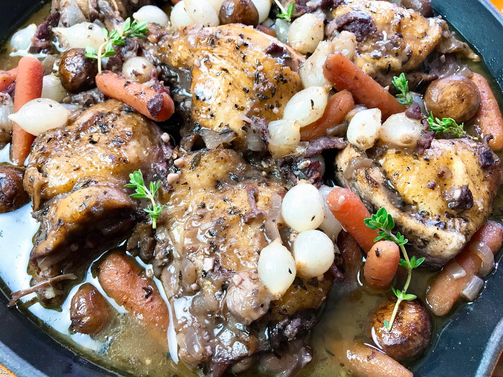 Coq Au Vin, chicken thighs, carrots, HD Desktop Wallpaper