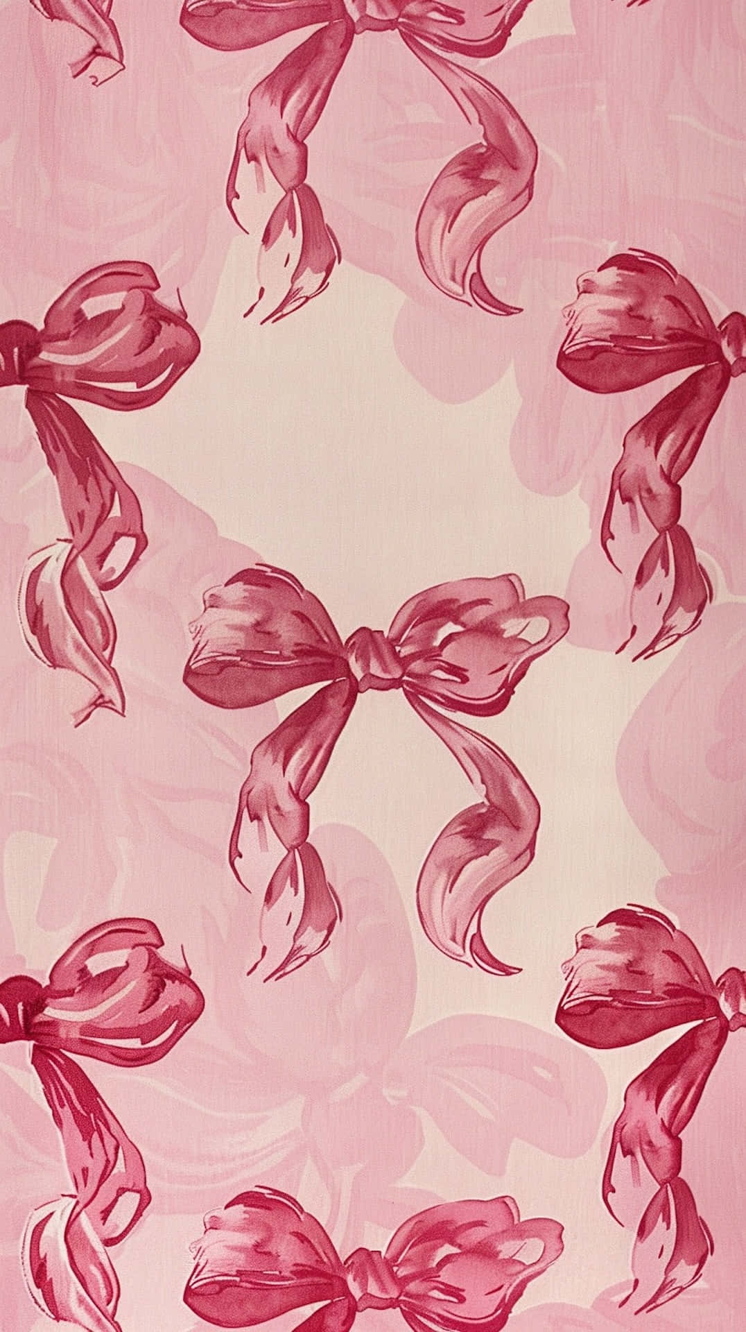 pink bow pattern, soft pink textured background, Full HD Phone Wallpaper