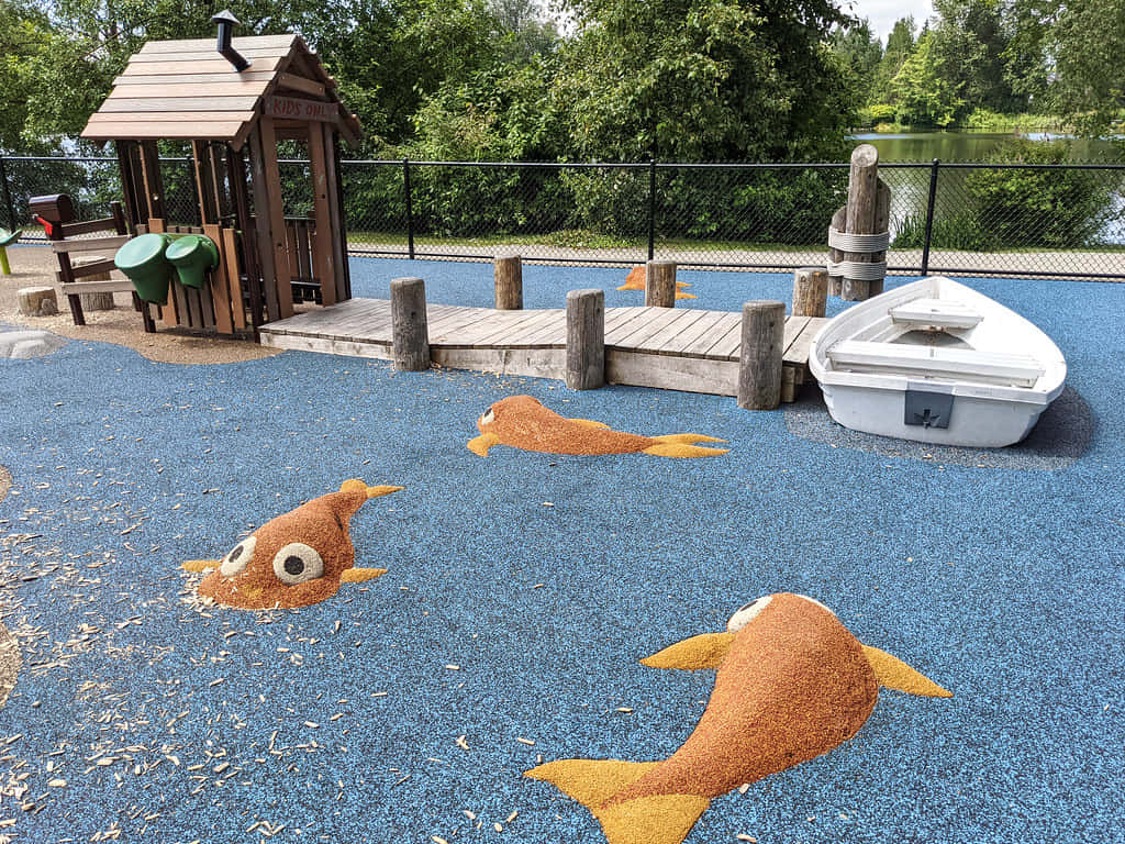 nautical themed playground, Coquitlam, blue rubberized playground, SD Desktop Wallpaper