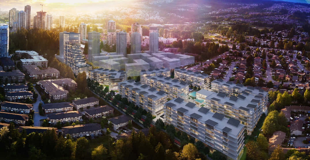 Coquitlam, sunset, urban landscape, SD Desktop Wallpaper