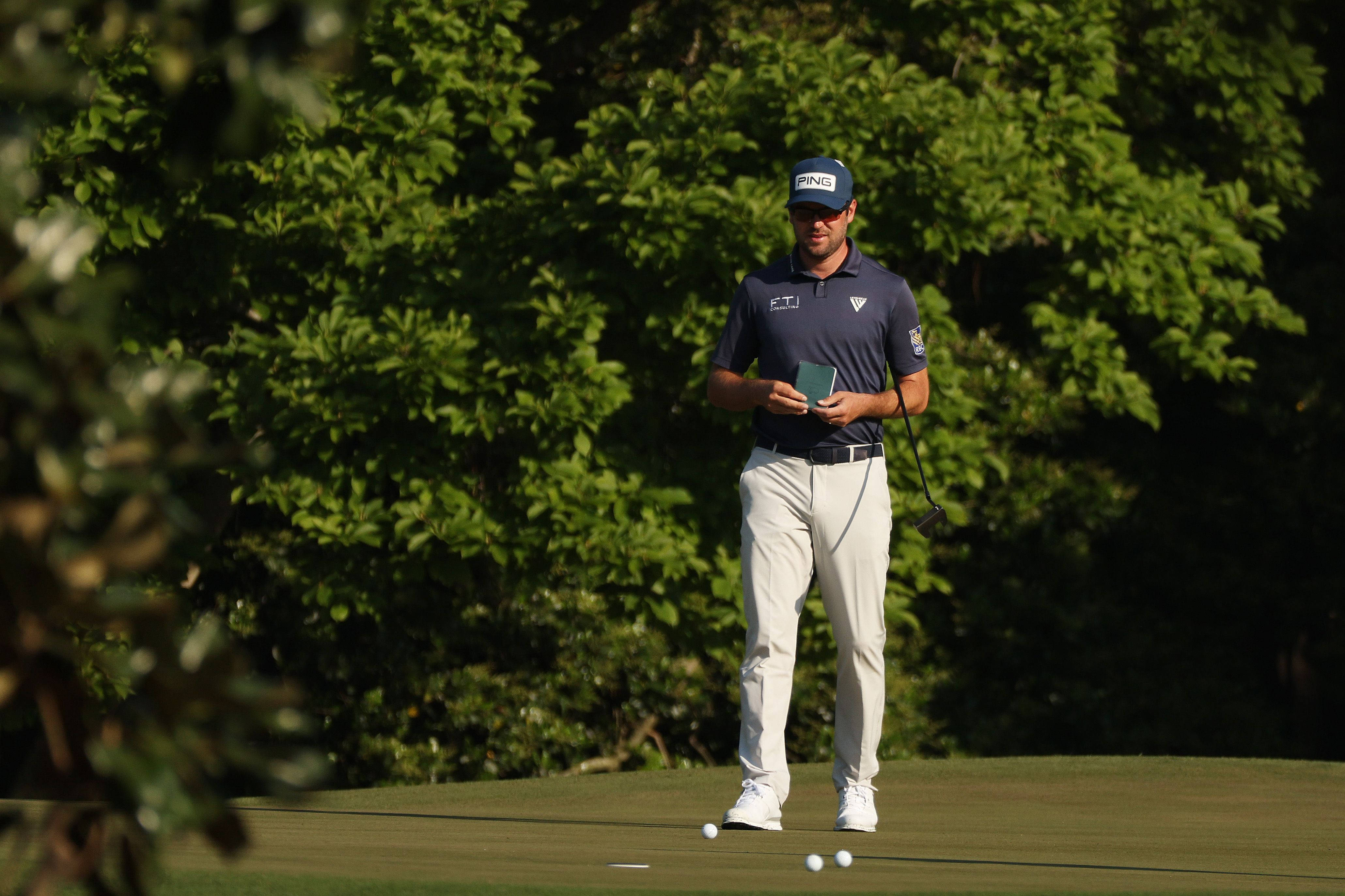 Corey Conners, golf course, navy polo, 4K Desktop Wallpaper