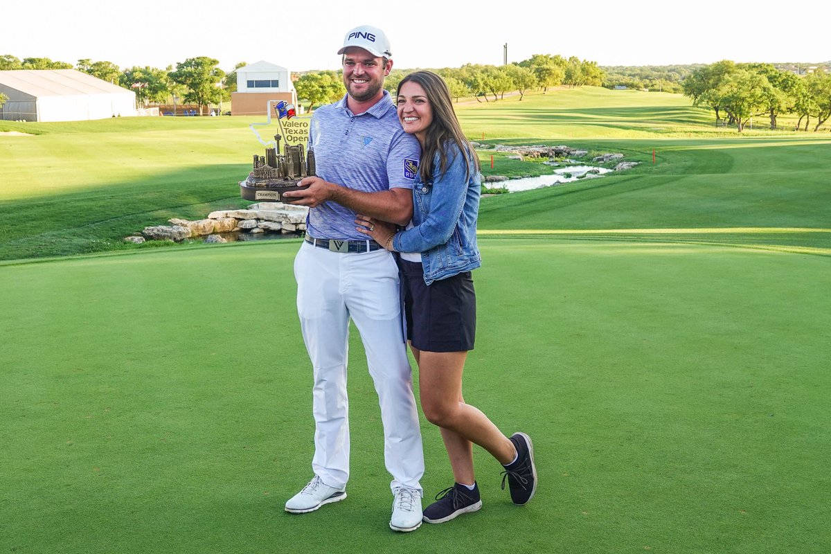 Corey Conners, golf course, trophy, SD Desktop Wallpaper