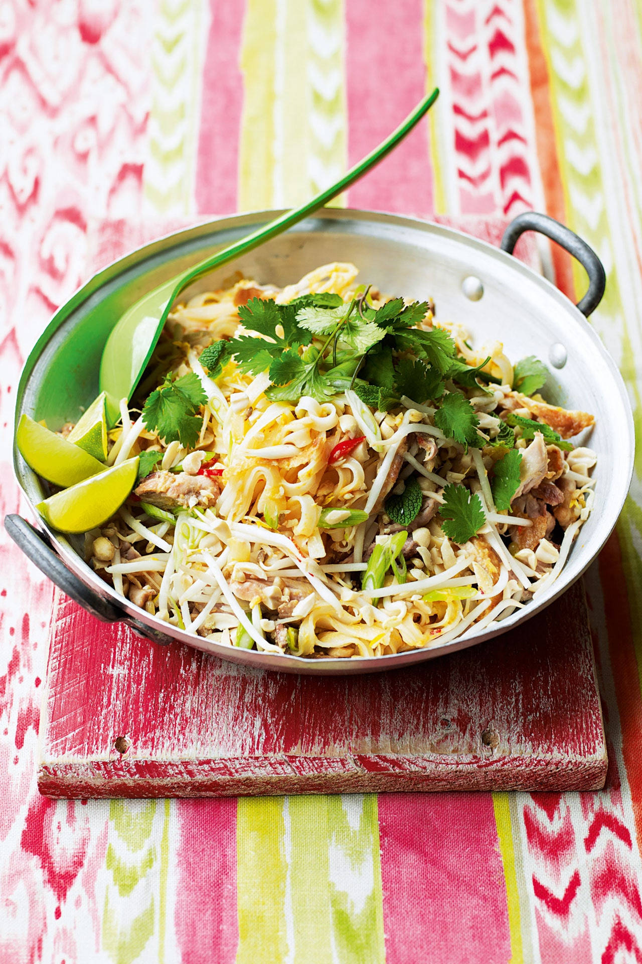 Pad Thai, coriander, lime, Full HD Phone Wallpaper