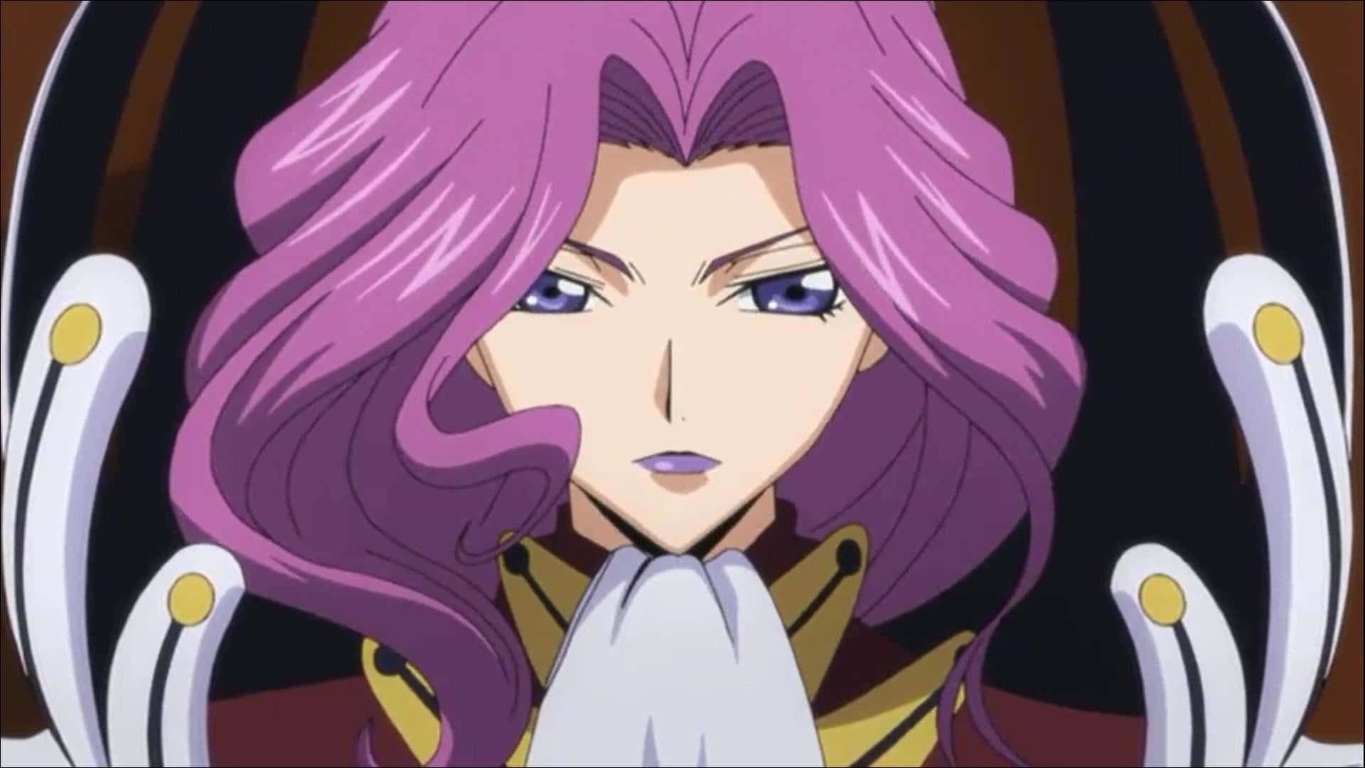 Cornelia li Britannia, long flowing purple hair, intense blue eyes, Full HD Desktop Wallpaper