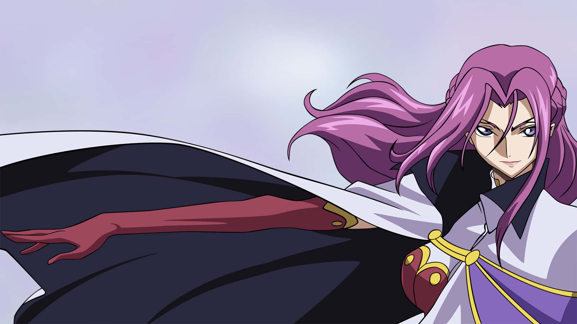 Cornelia Li Britannia, purple hair, dark cape, Full HD Desktop Wallpaper
