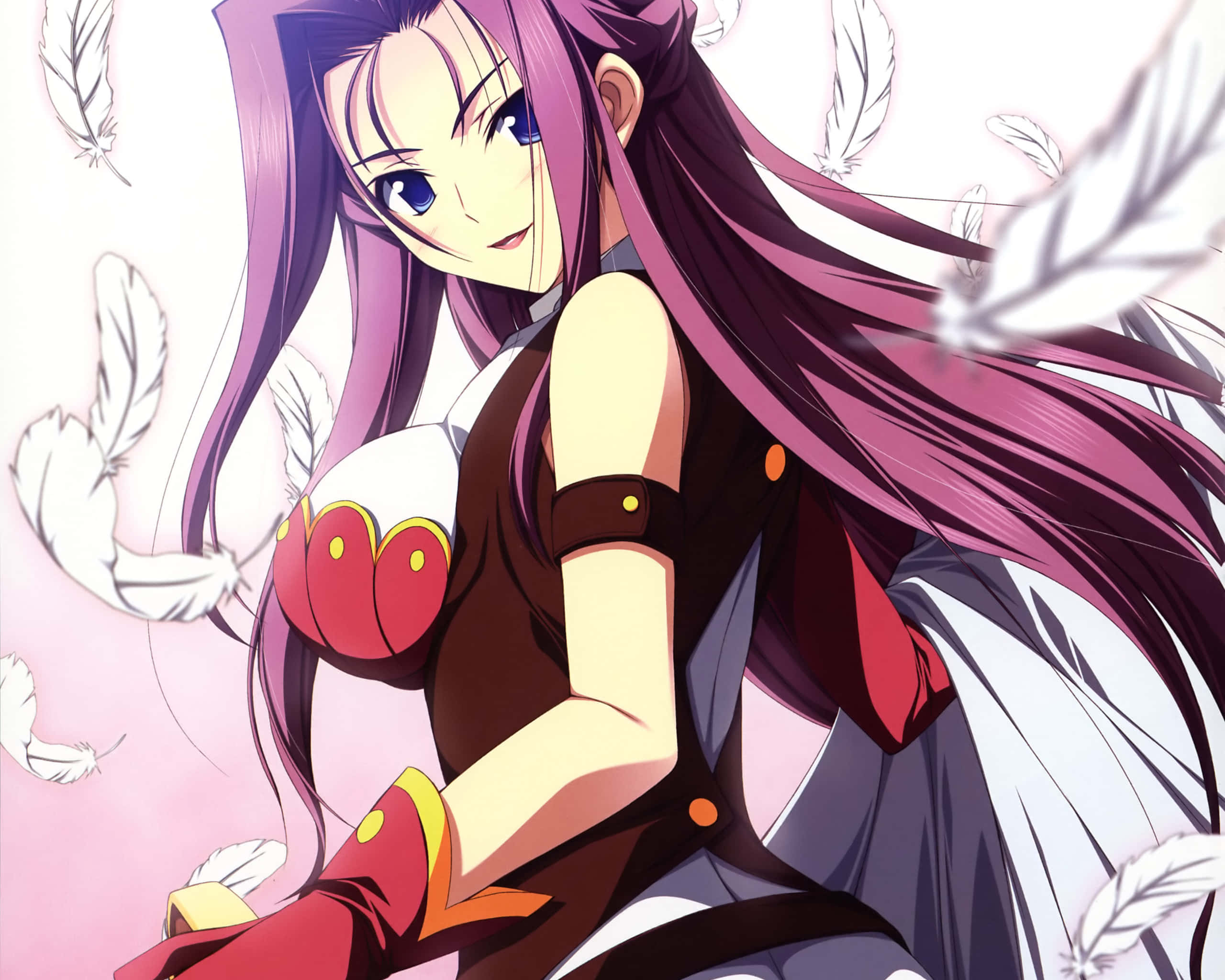 Cornelia li Britannia, military uniform, long purple hair, 2K Desktop Wallpaper