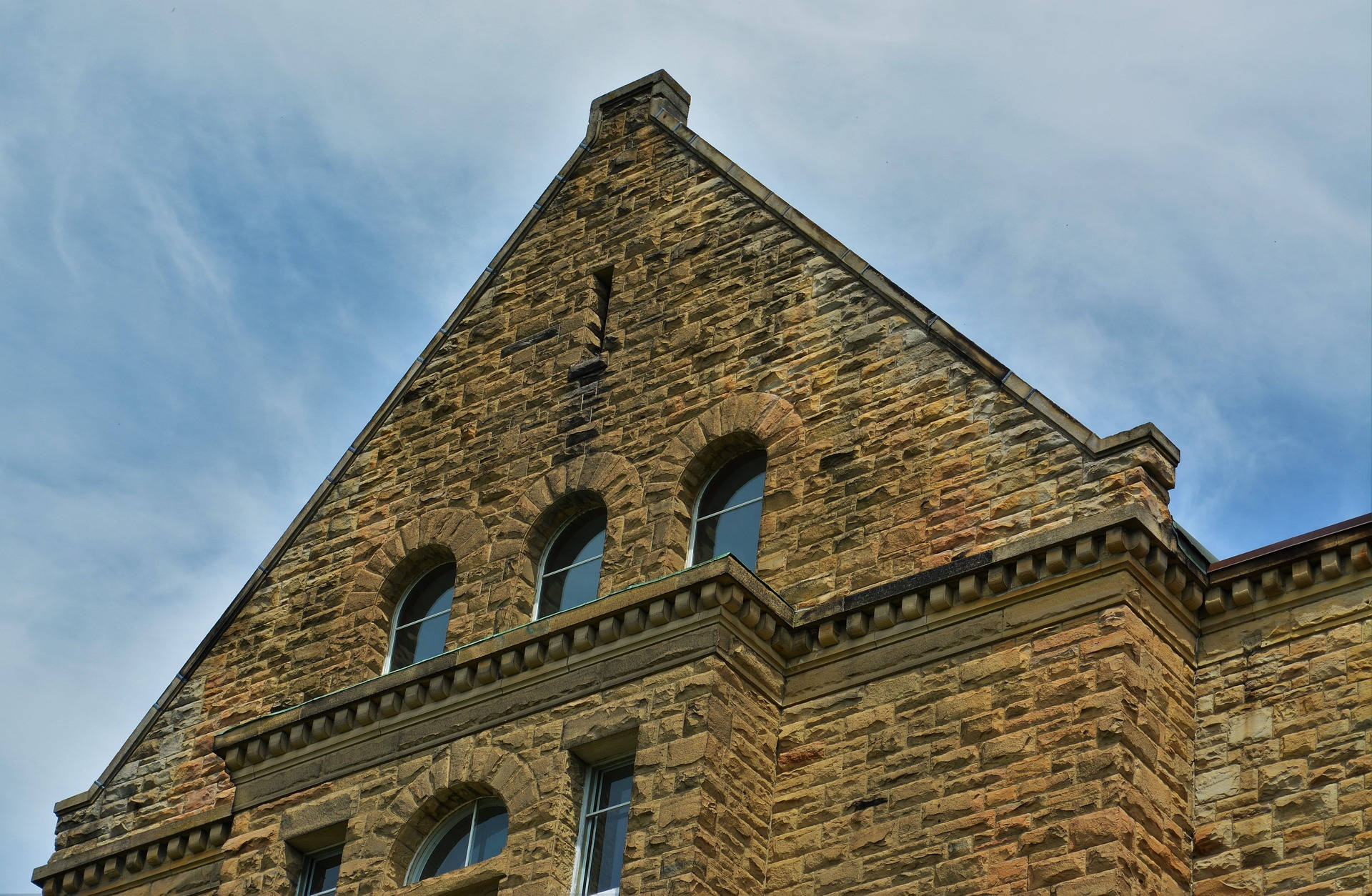 Cornell University, historic stone building, gabled roofline, Full HD Desktop Wallpaper