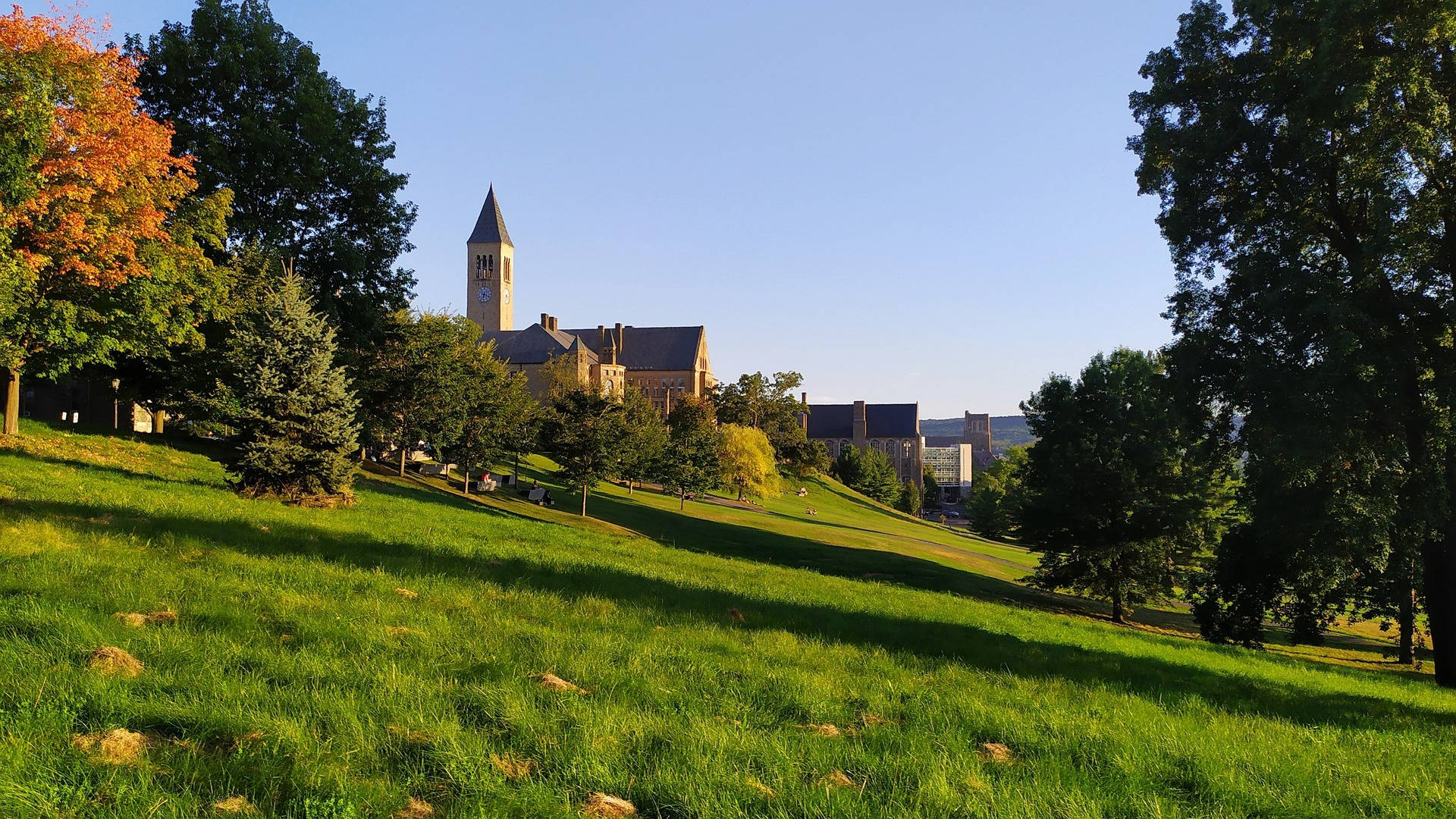 Cornell University, grounds, historic stone building, Full HD Desktop Wallpaper