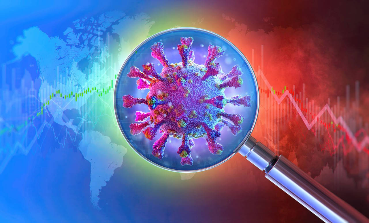 coronavirus, microscope, magnifying glass, HD Desktop Wallpaper