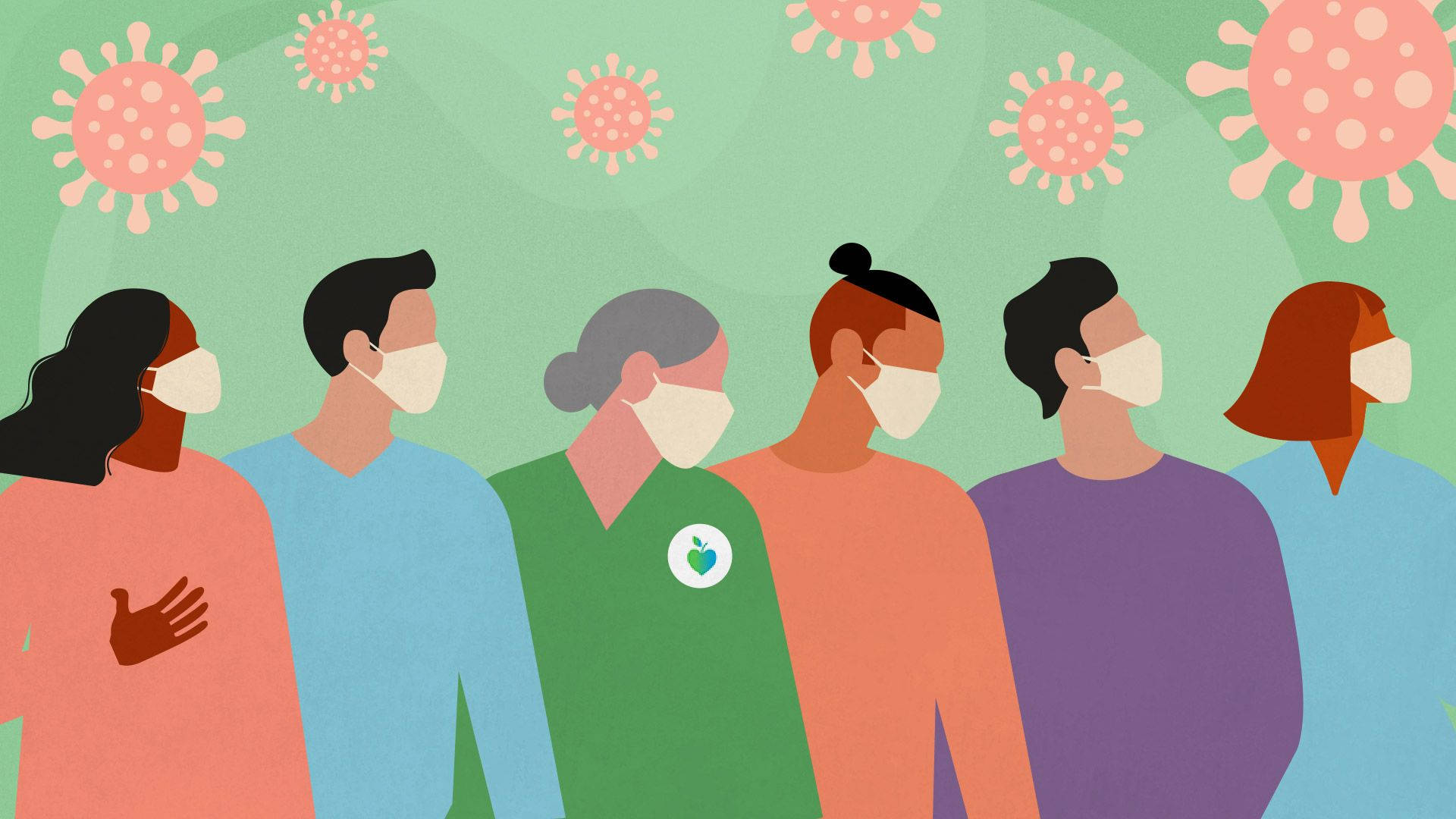 Coronavirus, frontliners, masks, Full HD Desktop Wallpaper