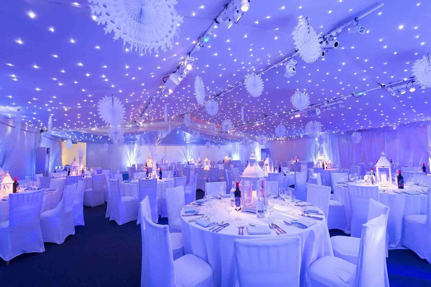 Corporate Event, banquet hall, cool blue light, HD Desktop Wallpaper