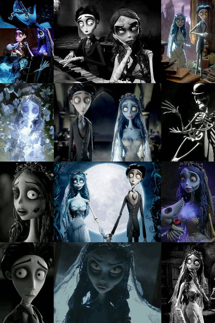 Corpse Bride, gothic animated characters, pale skin, SD Phone Wallpaper